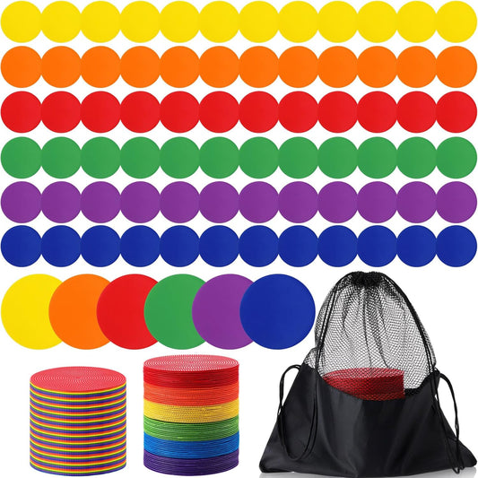 TPE Floor Spot Markers Dots for Gym Flat Non Slip Spot Marker Dance Dot for Classroom Gym Sports Soccer Basketball Agility Training Field Marking Equipment