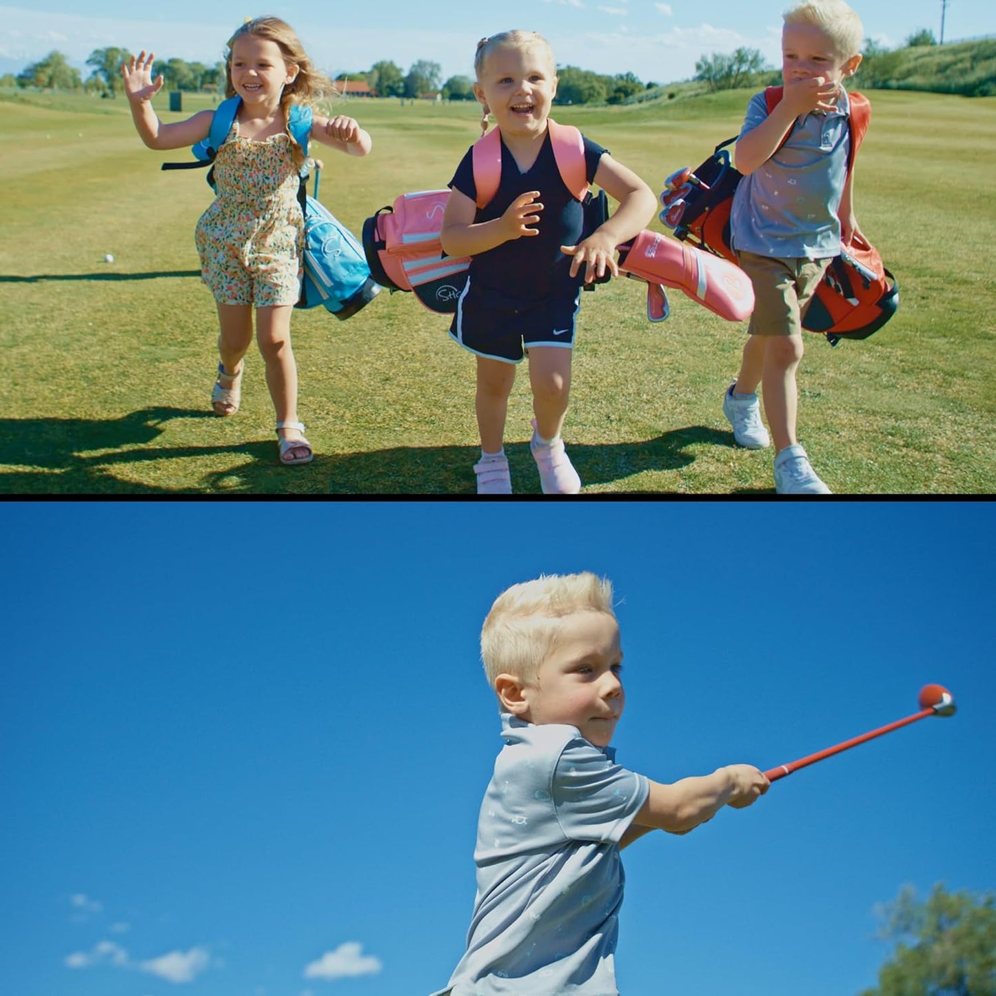 Kids Golf Club Set | Perfect for Toddler Golfers and Kids 34"-51" Tall | EasyCarry Stand Bag | Driver, 7-Iron, Putter, Headcover, and Rain Cover