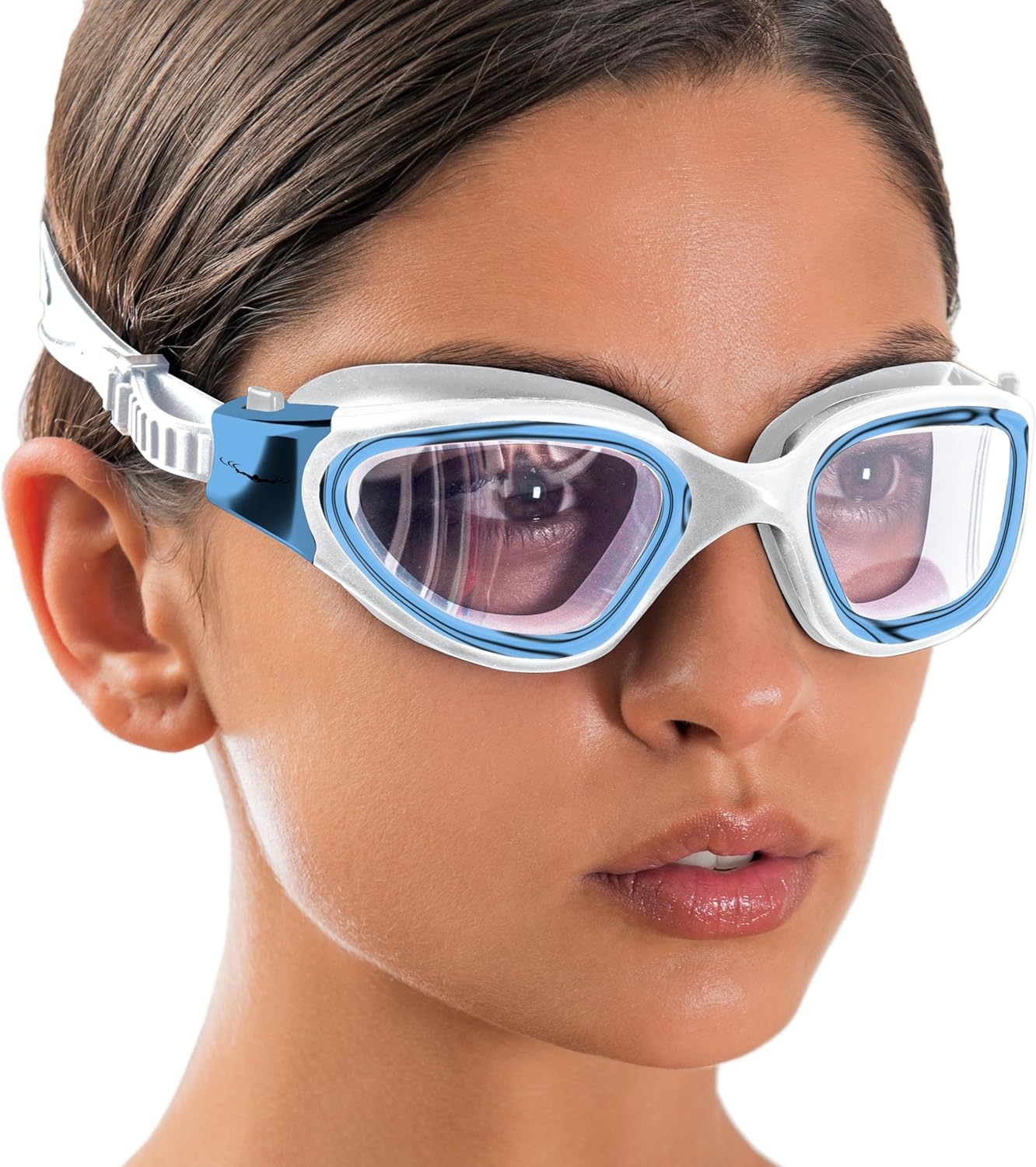 AqtivAqua Swimming Goggles, DX Wide View Swim Goggles for Adult Men Women, Anti Fog No Leaking