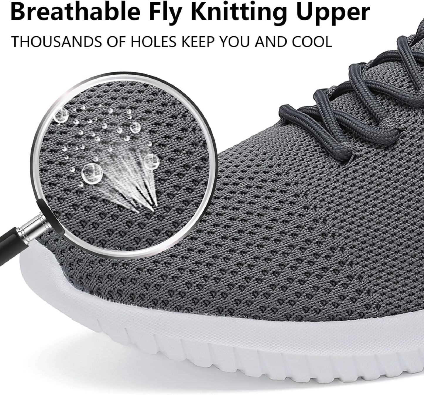 WXQ Men's Running Shoes Comfortable Lightweight Breathable Walking Shoes Mesh Workout Casual Sports Shoes