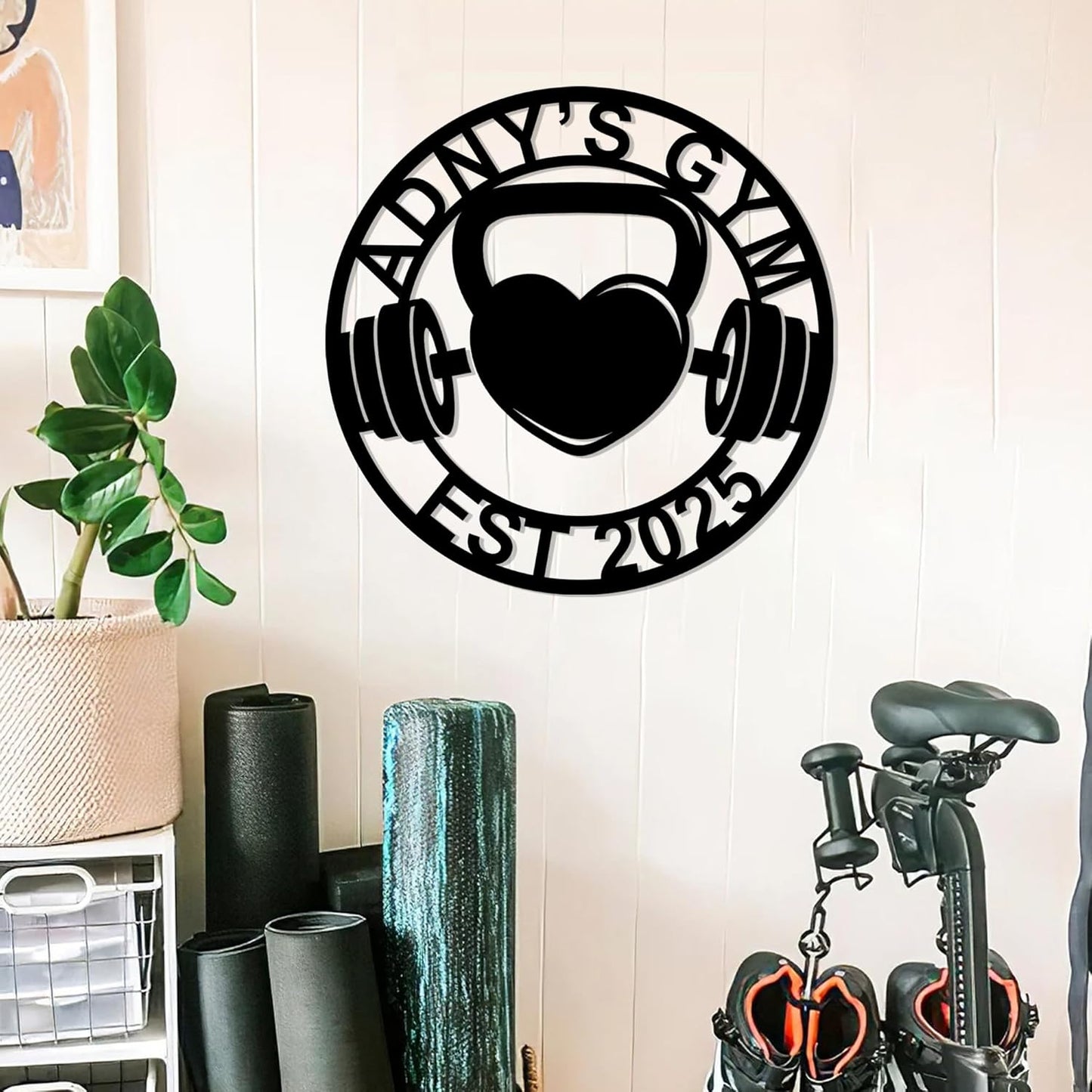 Luxury Personalized Gym Metal Sign, Custom Home Gym Sign, Home Gym Decorations, Gifts for Fitness Lovers, Workout Room Decor, Gym Signs for Home Gym, Christmas Gifts 3