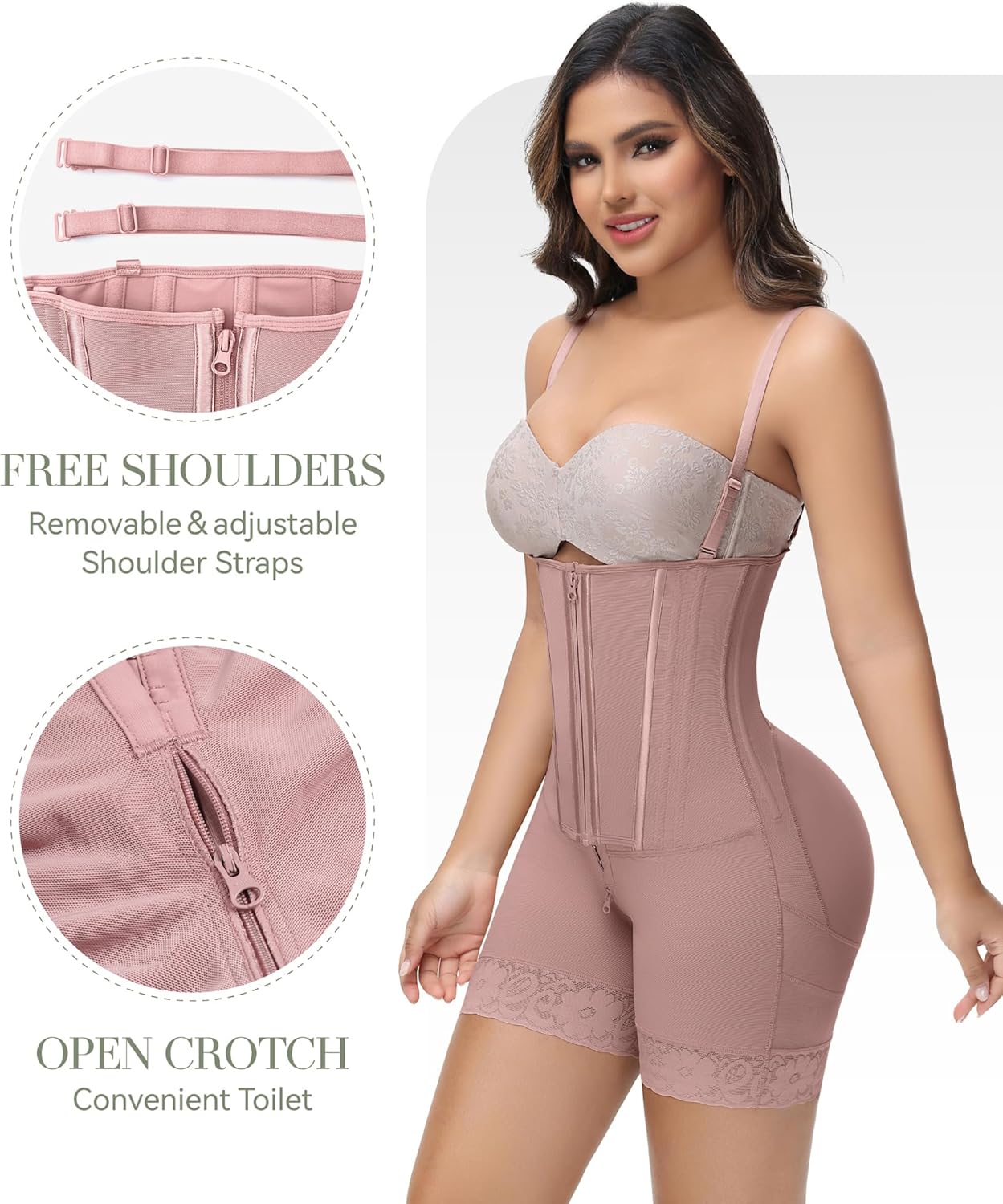 M MYODRESS Fajas Colombianas Moldeadoras Shapewear for Women Tummy Control Body Shaper Post Surgery Compression Garment