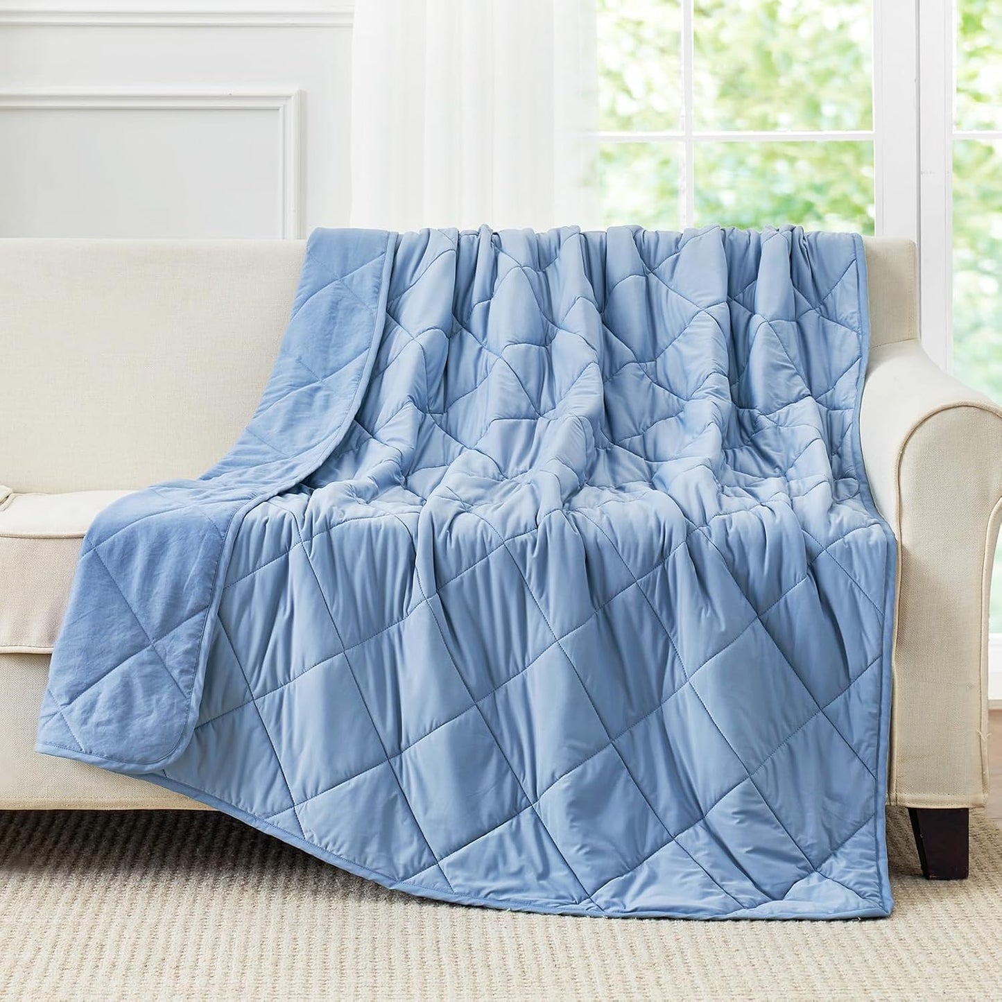 Cozy Bliss Cooling Blanket for Hot Sleepers, Q-Max 0.4 Cooling Comfort Throw Twin Size, Cold Blankets for Night Sweats Sleeping, Ultra-Cool Lightweight Breathable Summer Blanket for Bed Travel
