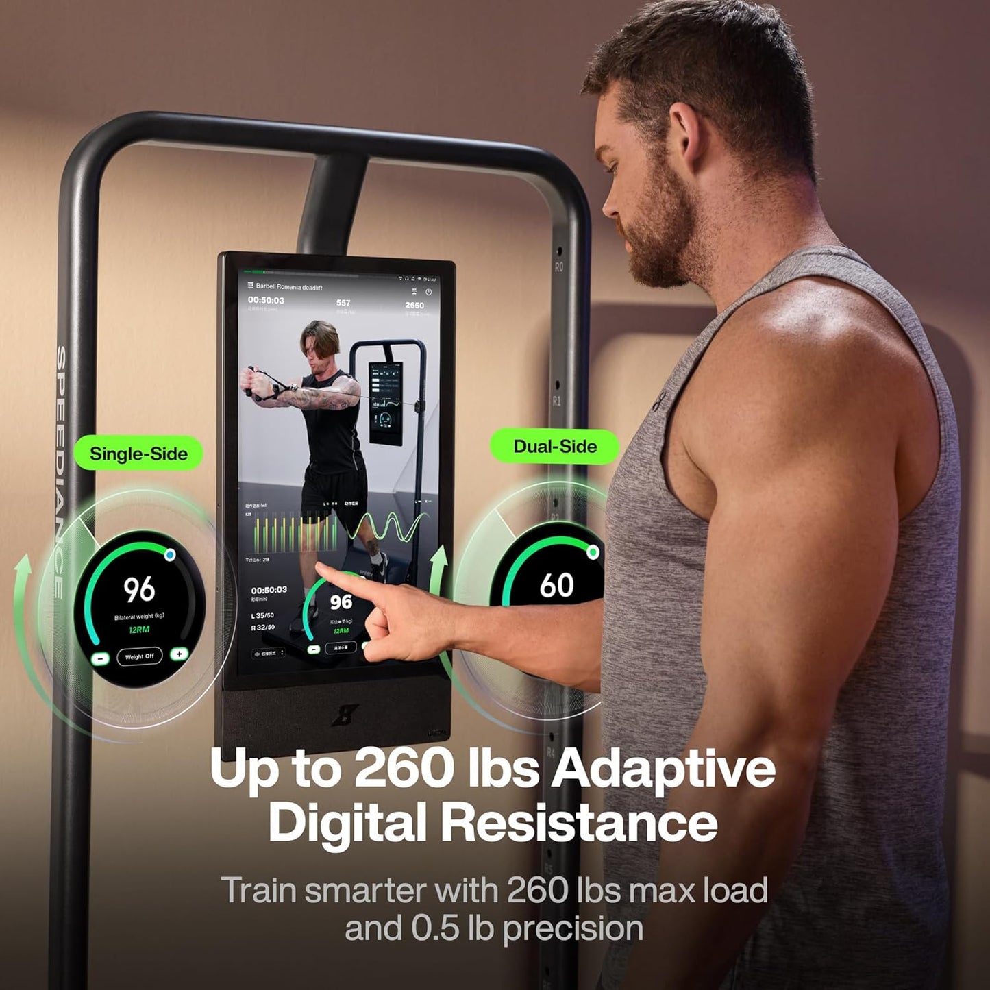 Home Gym, Smart AI-Powered Multi-Functional Smith Machine for Full Body Strength Training, All-in-one Gym Equipment, Digital Weight System, Workout Station, Squat Rack, Gym Monster 2