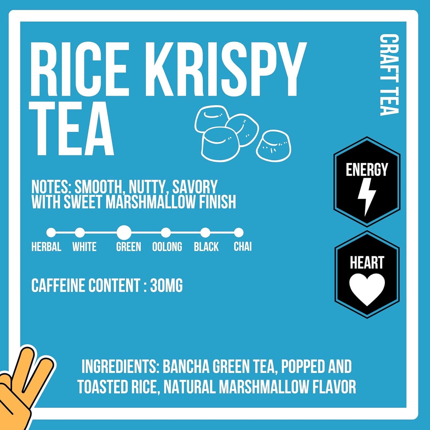 Revival Tea Company Rice Krispy Tea - Green Tea Blend with Toasted Rice and Marshmallow Flavor - Loose Leaf 6 Ounces
