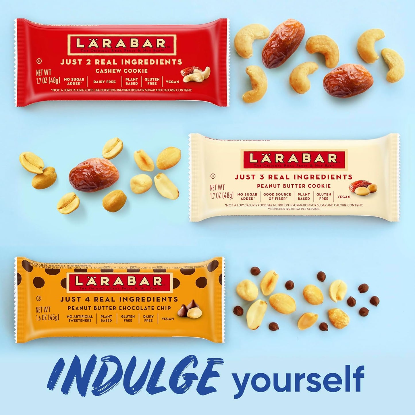 Larabar Variety Pack, Gluten Free Vegan Fruit & Nut Bars, 18 Bars, 1 lb 14 oz