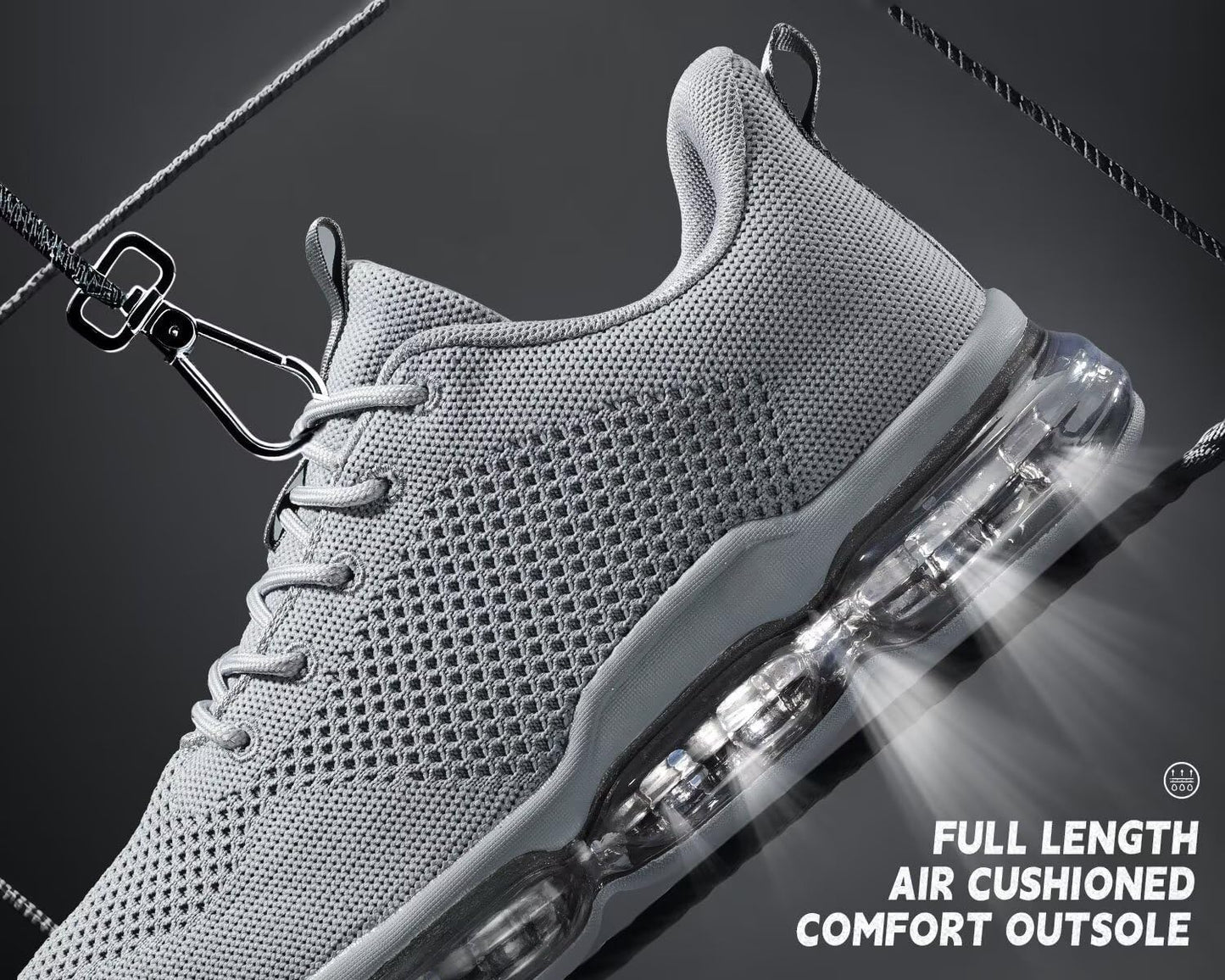 Men's Air Cushion Running Shoes Breathable Tennis Fashion Sneakers Non Slip Workout Casual Sport Shoes Gym Training Comfortable Walking Shoes