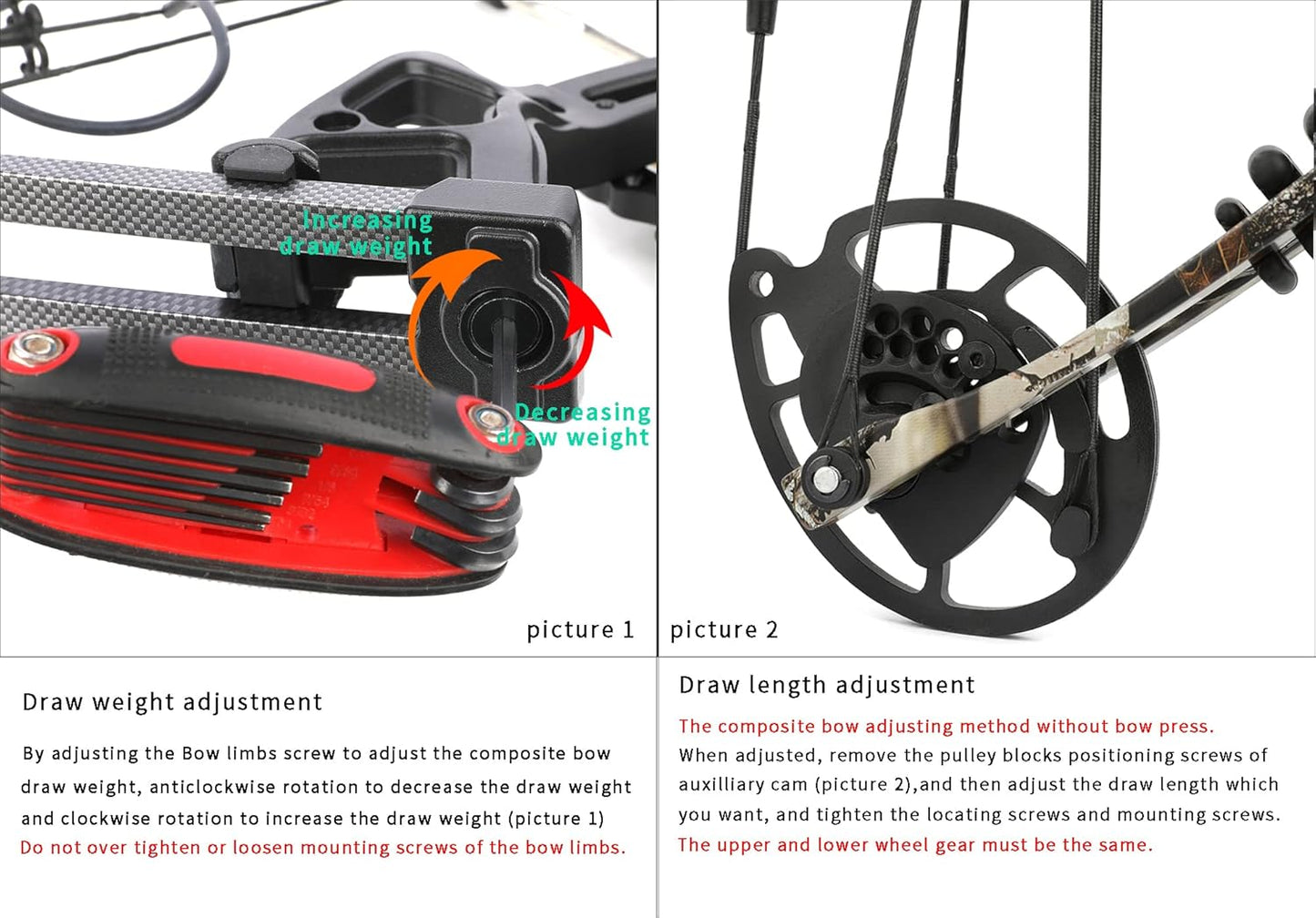 Compound Bow and Arrow Set, Hunting & Targeting, Limb Made in USA,Draw Weight 30-55lbs Adjustable,Draw Length 24-29.5", Right/Left Handed for Adult/Beginner