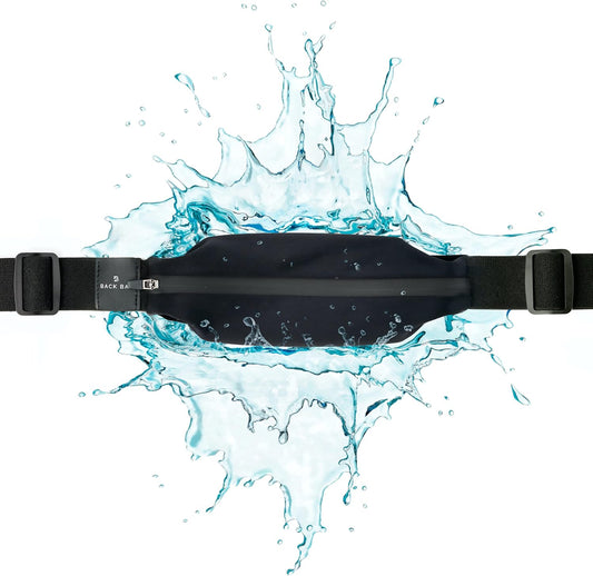 Back Bay Slim Running Belt for Women & Men [Fits ALL Phones], Runners Fanny Pack for Men, Money Belt, Running Gear Gift, Waist Bag Workout Gear, iPhone Runner's Phone Holder Waist Pack