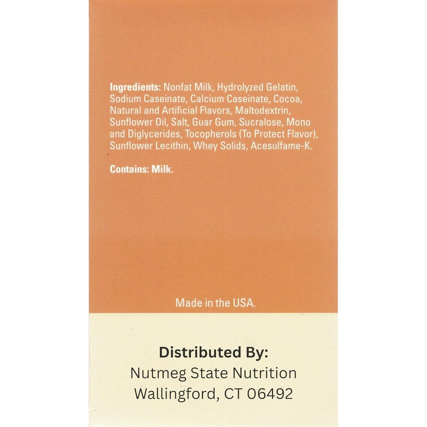 Nutmeg State Nutrition - Creamy Hot Chocolate - Low Carb, KETO Friendly, Instant Mix with 12g Protein, Low Sugar, Diabetic Friendly, Low Calorie, Low Fat (7 Count) (Hot Cocoa, 1 Pack)