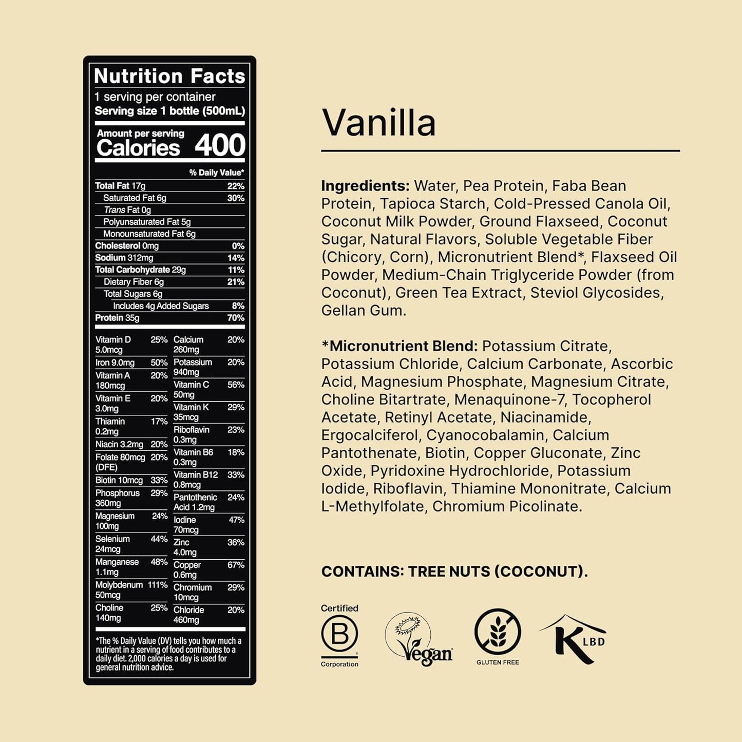 Huel Black Edition Ready-to-Drink | Vanilla Meal Replacement Shake | 35g High Protein Drink | 27 Vitamins & Minerals, Vegan, Gluten Free | Plant Based | High Fiber, Low Sugar | 16.9 Fl Oz, 12 Pack