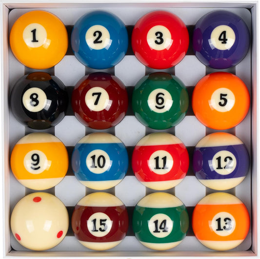 Collapsar Deluxe 2-1/4" Billiard Pool Balls Marble-Swirl Style Billiards Ball Complete 16 Ball Set (Several Style Available)