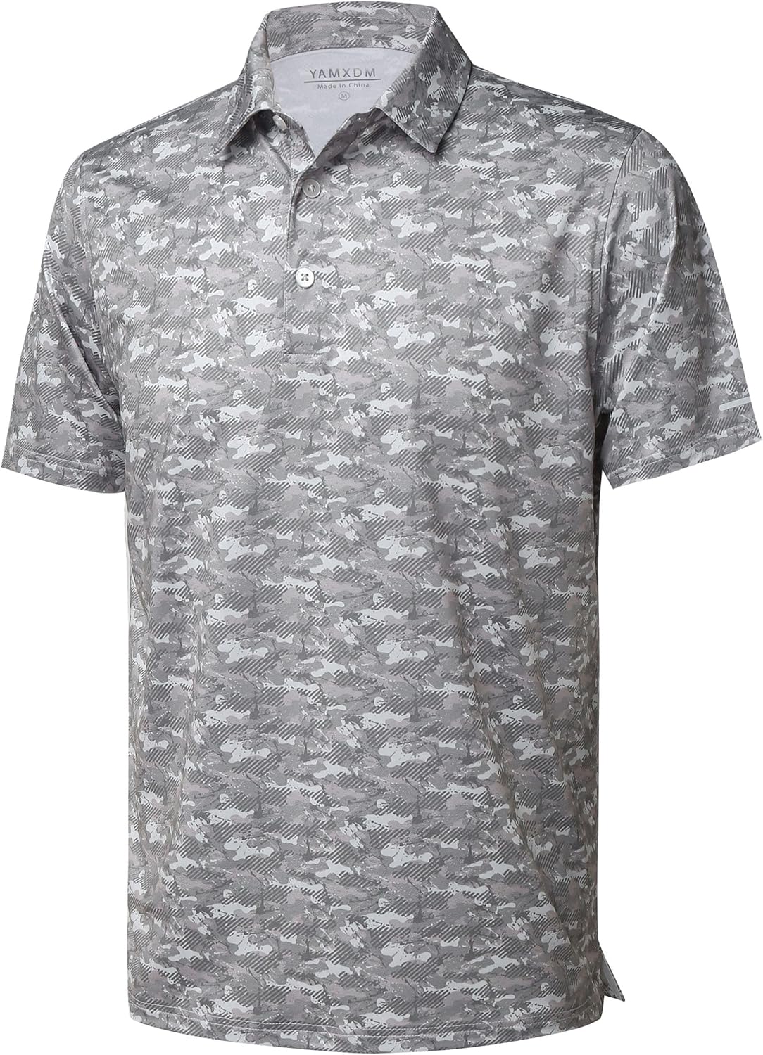 Golf Shirts for Men - Moisture Wicking Short Sleeve Performance Sport Casual Striped Collared Mens Polo Shirt
