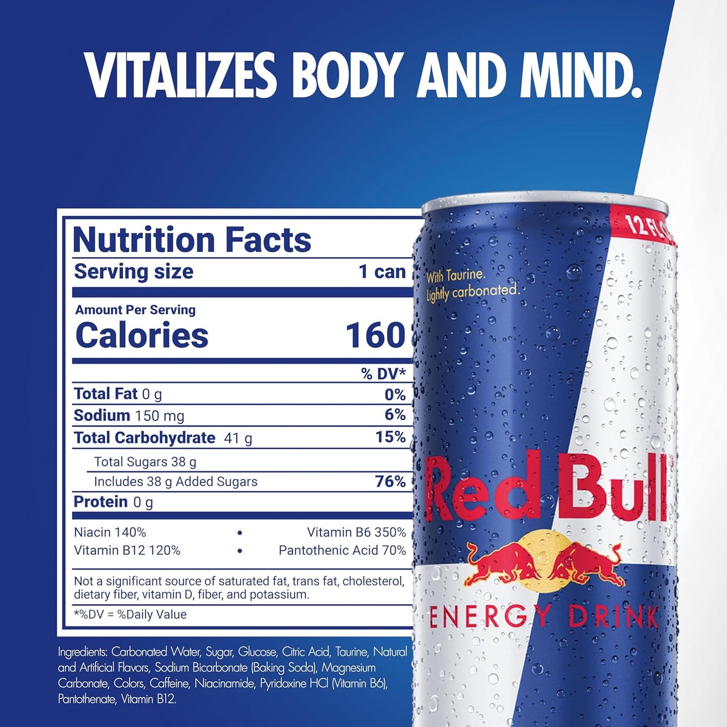 Red Bull Energy Drink with 114mg Caffeine plus Taurine & B Vitamins, 12 Fl Oz, Pack of 24 Cans