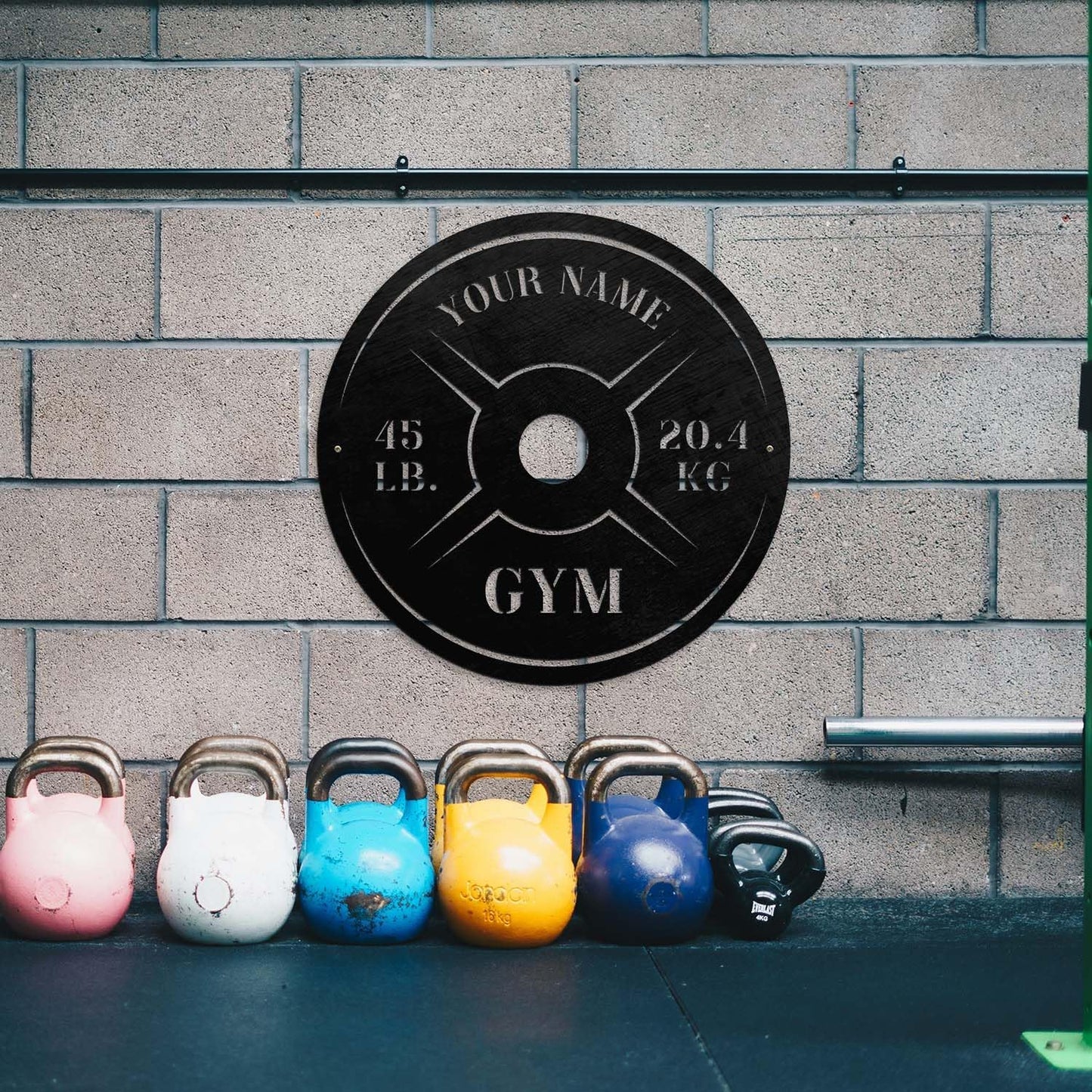 Personalized Home Gym LED Tin Metal Sign Multiple Sizes, Weight Lifting Exercise Workout Room Training Fitness Center Motivational Inspirational Quotes Decor Wall Art Hanging Accessories (06 LED)