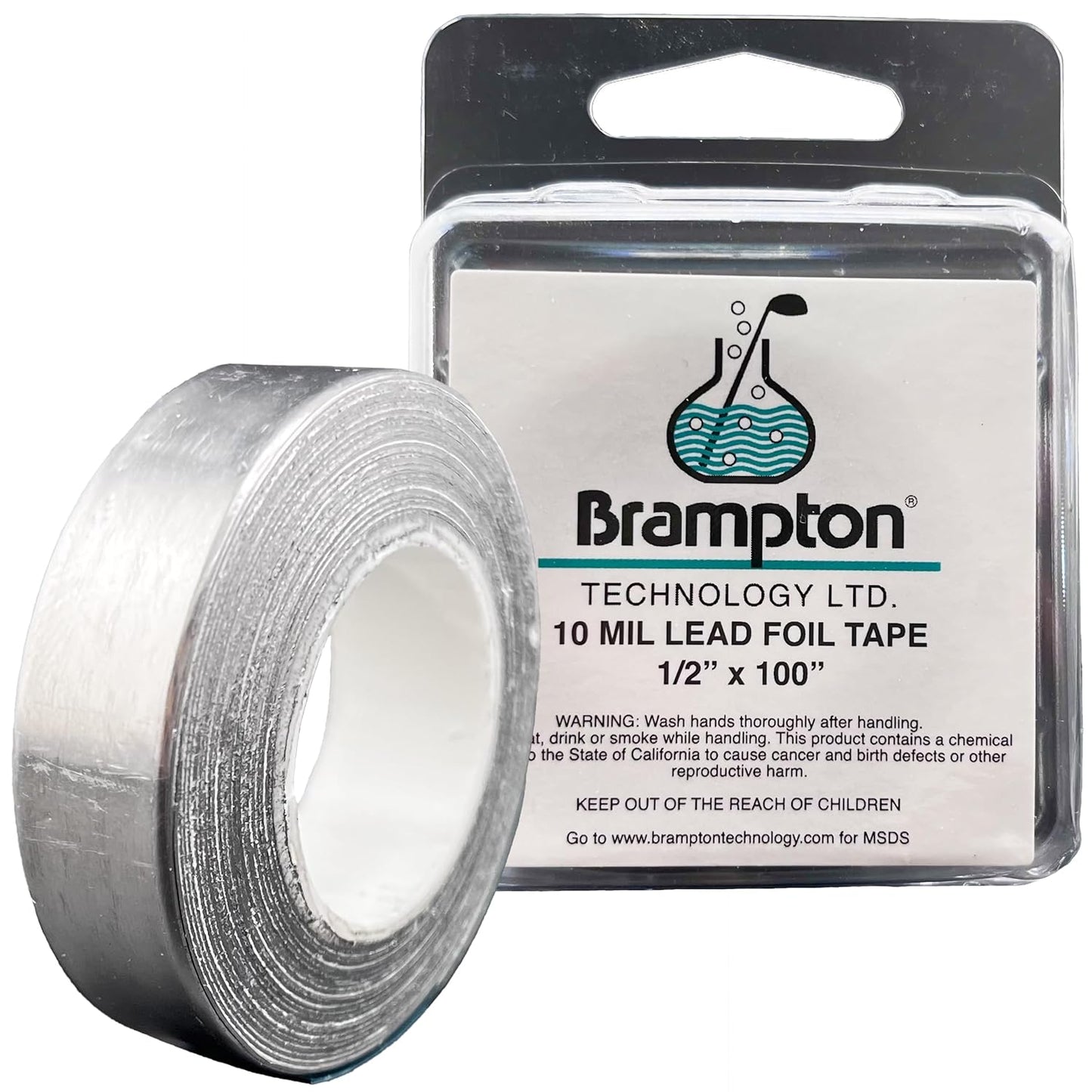 Brampton Golf Lead Tape 1/2” x 100” (10 mil) - Easy to Cut and Apply - Stay on in All Weather - Adjust Swing Weight and Feel - for Golf Clubs, Golf Heads, Pickleball, Tennis, and Fishing
