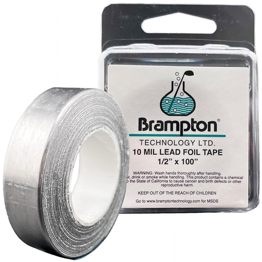 Brampton Golf Lead Tape 1/2” x 100” (10 mil) - Easy to Cut and Apply - Stay on in All Weather - Adjust Swing Weight and Feel - for Golf Clubs, Golf Heads, Pickleball, Tennis, and Fishing