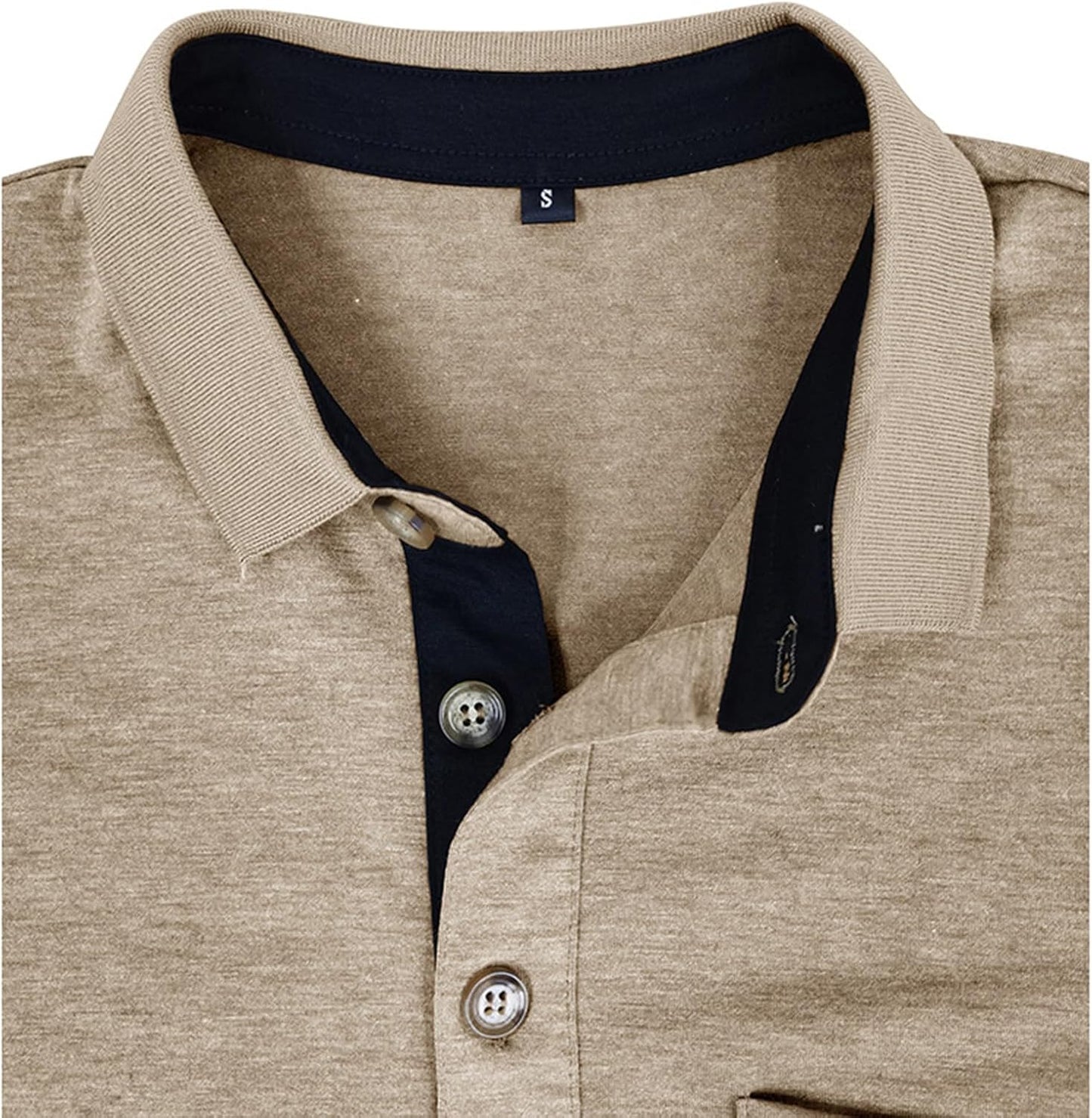 SEGANUP Men's Fashion Polo Shirts Short Sleeve Casual Cotton Golf Shirts Moisture Wicking Polo Shirt with Pocket