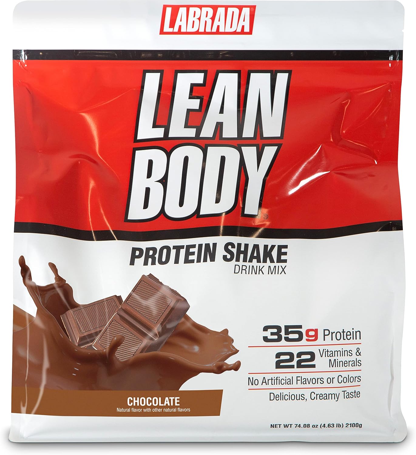 Lean Body All-in-One Chocolate Protein Shake. 35g Protein, Whey Blend, 7g Healthy Fats & Fiber, 22 Vitamins and Minerals, No Artificial Colors, Gluten Free, (4.6lb) Packaging May Vary