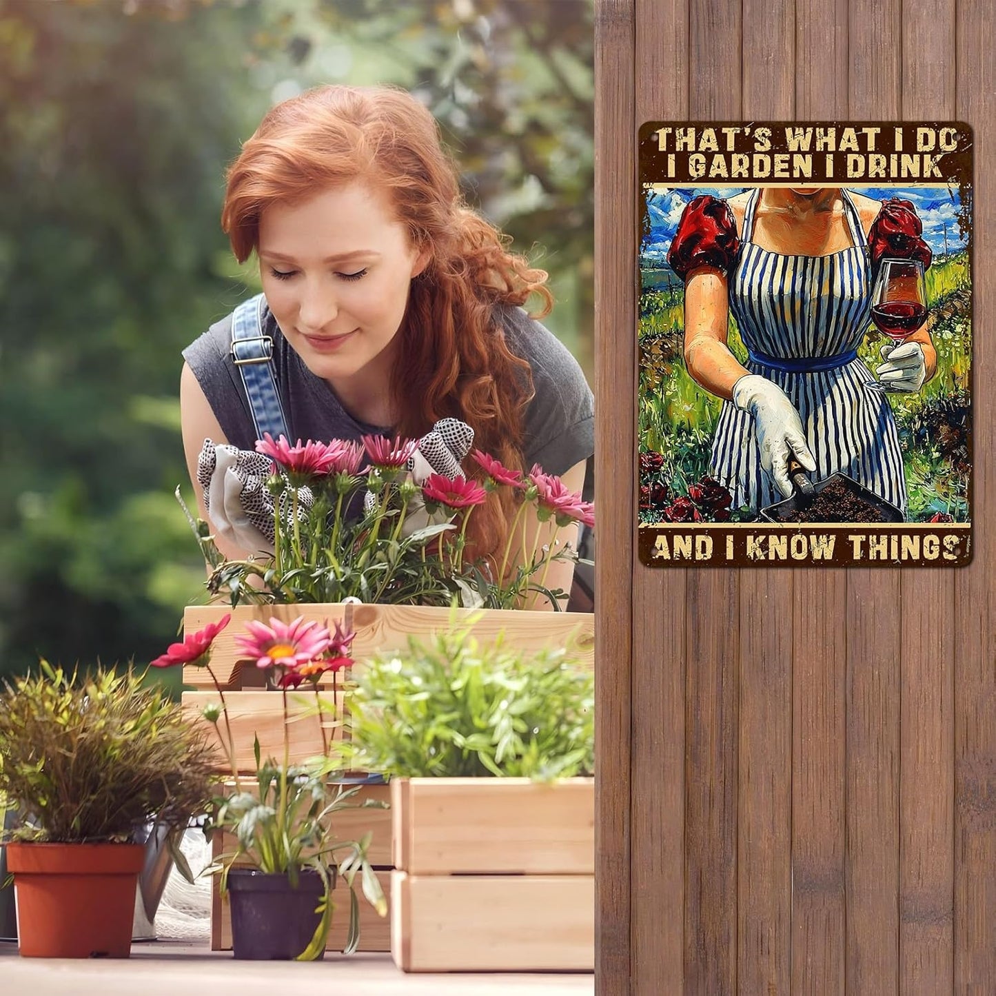 Gardening Decor That's What I Do I Garden Vintage Metal Sign for Home Yard Garden Backyard Garage Man Cave Shed Office Craft Room 12 * 16inch