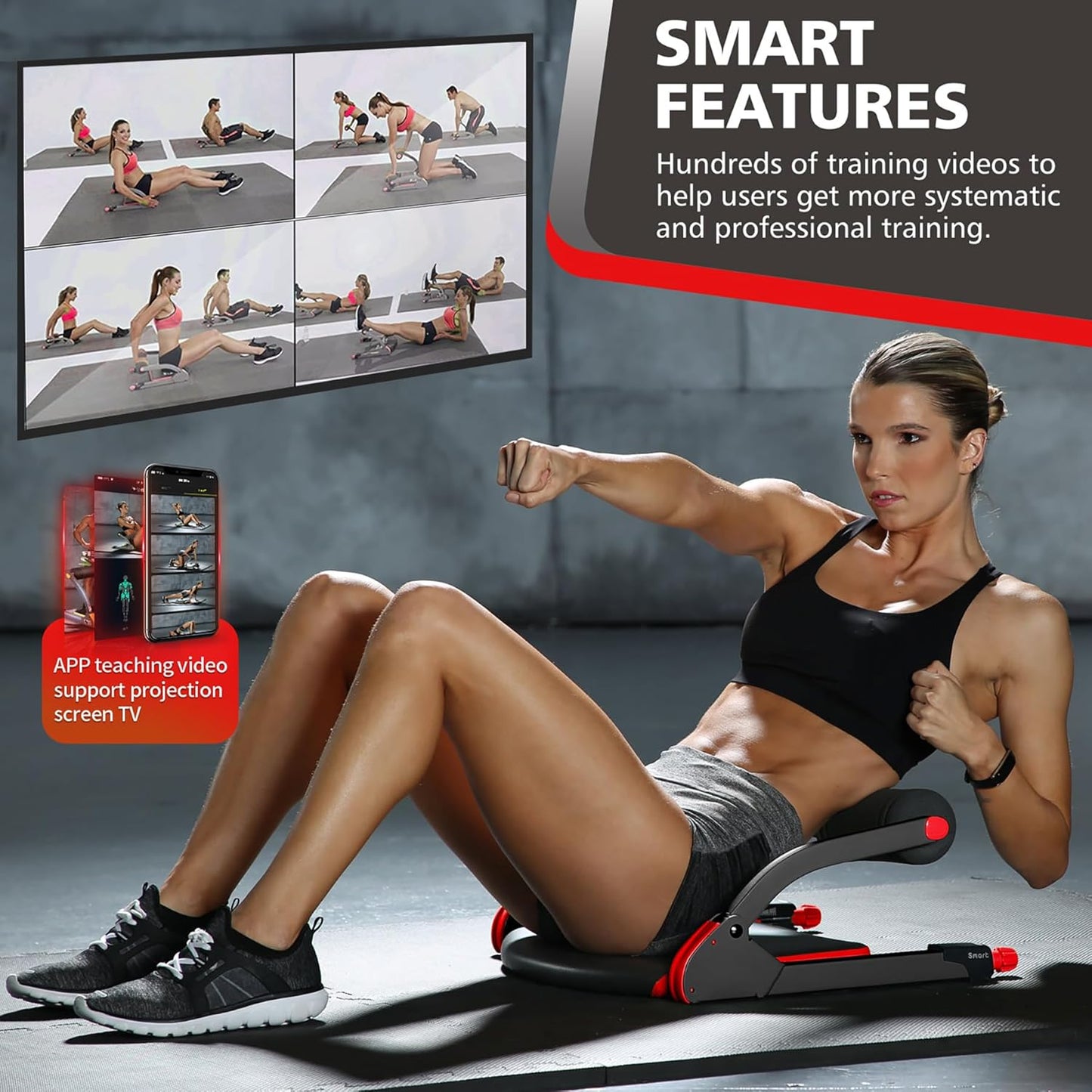 WONDER CORE SMART, Ab Machine, Ab Workout Equipment, Sit Up Machine & Exercise Equipment, Ab Crunch Machine for Stomach Workout, Ab Core Trainer Abdominal Machine for Home Gym