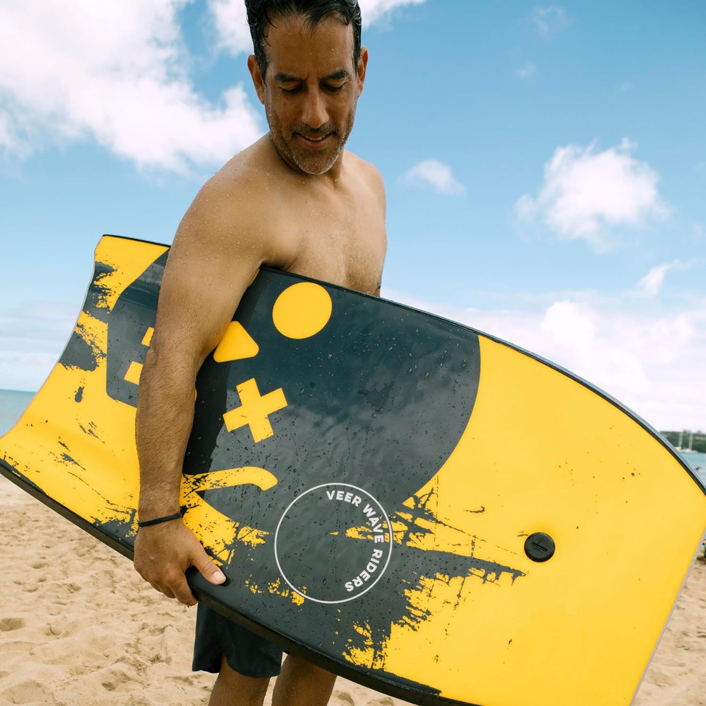 Veer Body Board - High Performance Adult or Child Sized Boogie Board - Bodyboard for Adults, Kids, Boys and Girls - Includes Premium Neoprene Tether with Two-Way Rotation