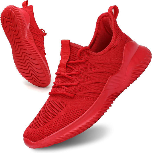 Mens Slip On Running Shoes Athletic Walking Trainers Lightweight Breathable Mesh Tennis Sneakers