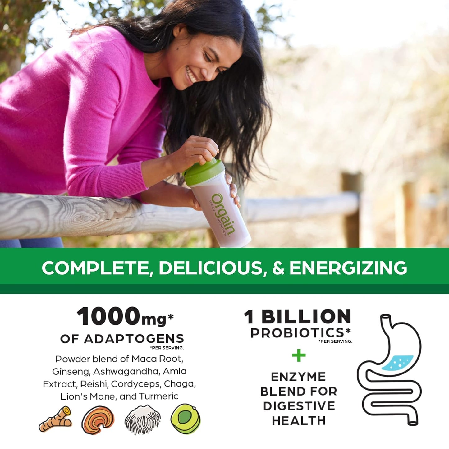 Orgain Perfect Meal, Organic, Vegan Meal Replacement Protein Powder, Vanilla - 25g Plant Based Protein, 80+ Superfoods, 1B Probiotics & 10g Fiber, Adaptogens & Ashwagandha - 2.16lb