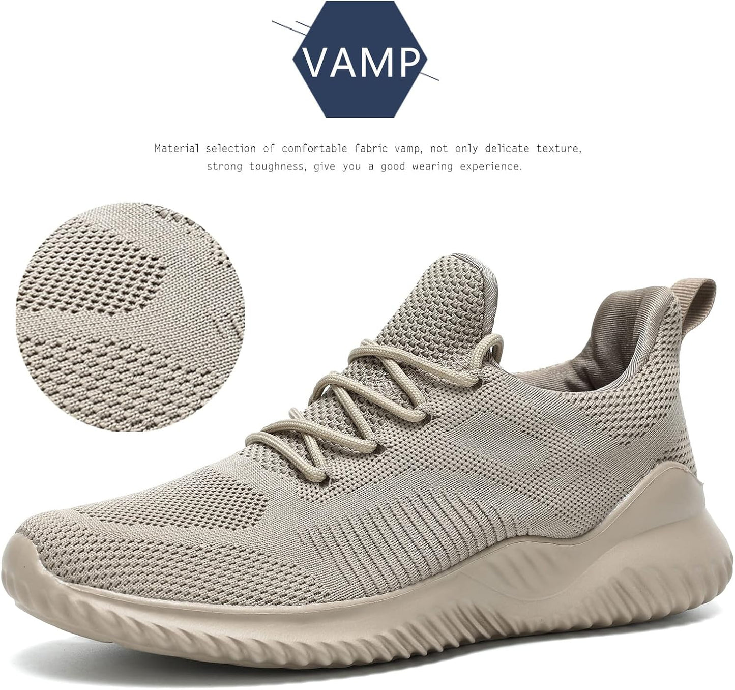 Men's Non Slip Running Shoes Ultra Light Breathable Casual Walking Shoes Fashion Sneakers Mesh Workout Sports Shoes