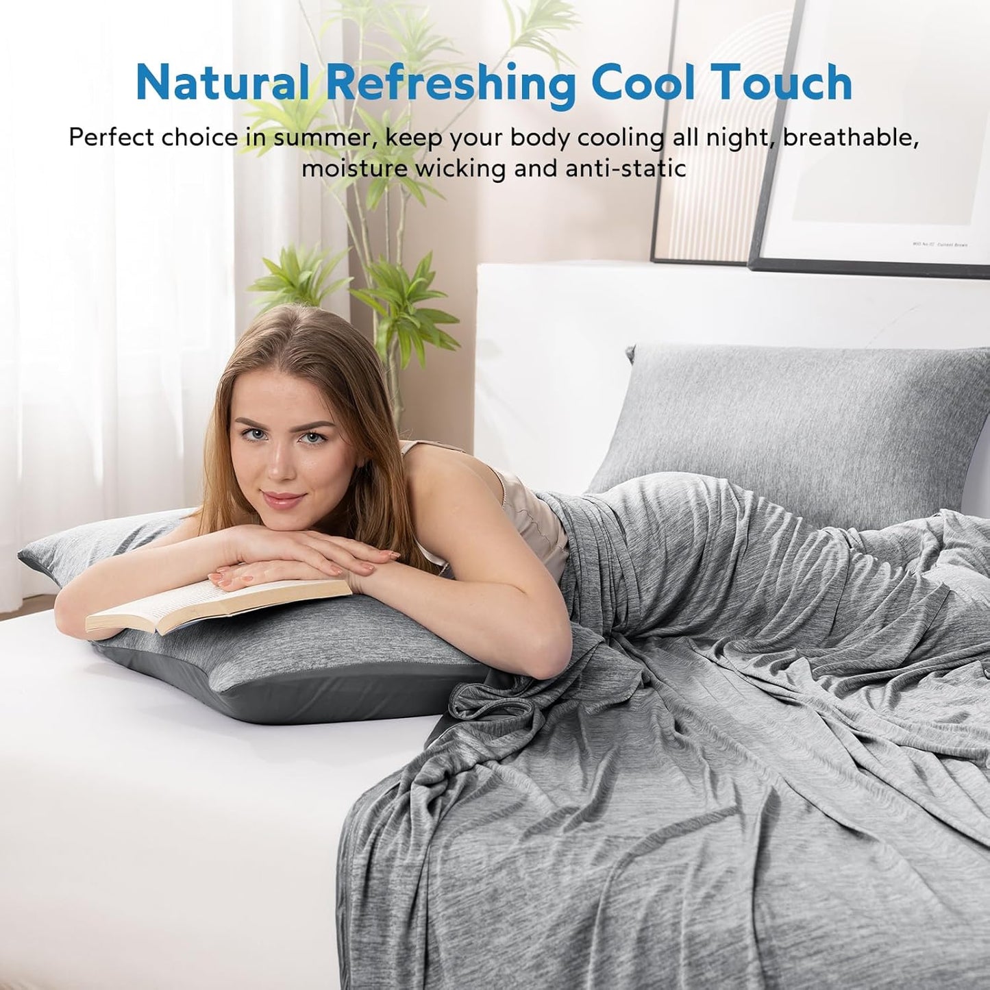 HOMFINE Cooling Blankets for Hot Sleepers - Summer Blanket Thin Lightweight Breathable Soft Double Side Enhanced Cooling for Bed Couch Sofa, Keep Cool for Night Sweats (Black, 60 x 80 inches)