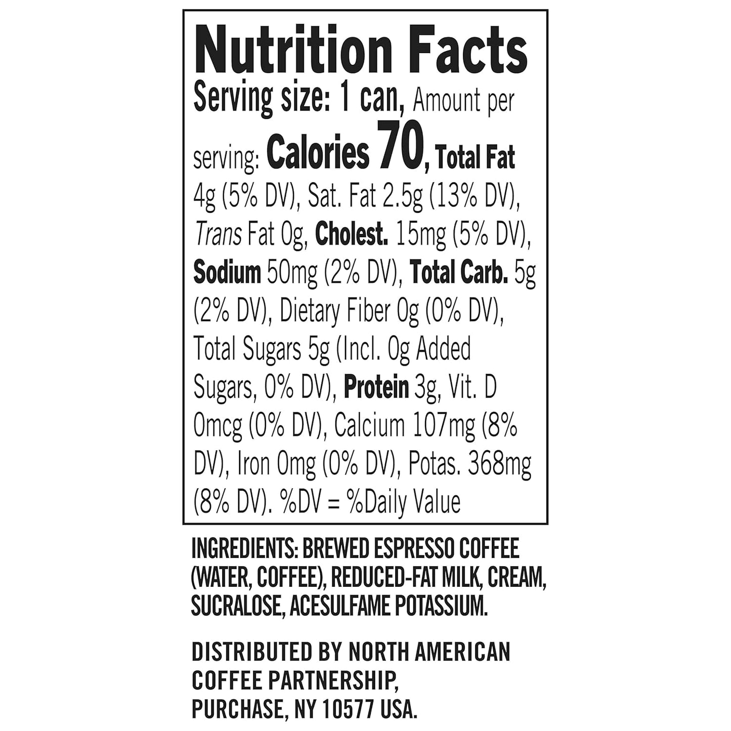 Starbucks Ready to Drink Coffee, Espresso & Cream Light , 6.5oz Cans (12 Pack) (Packaging May Vary)