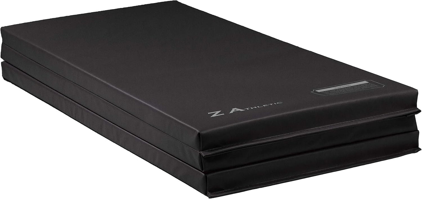 Z Athletic Folding Mat for Gymnastics, Tumbling, Cheerleading, and More, 4 Ft x 6 Ft x 2 In