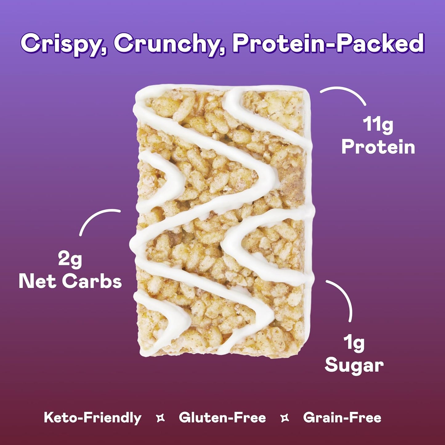 MAGIC SPOON Treats - High Protein, Low Carb, Keto Friendly, Low Sugar, Gluten Free, Crispy Protein Bar Cereal Bar, On-The-Go Healthy Snack (Salted Caramel, 16 Bars)