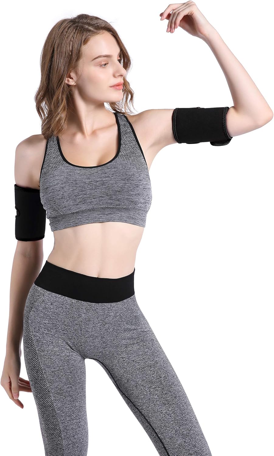 Bakerdani Hot Sweat Neoprene Compression Arm Sauna Sleeves Slimmer Bands Wraps Arm Trimmers for Men & Women (a Pair)