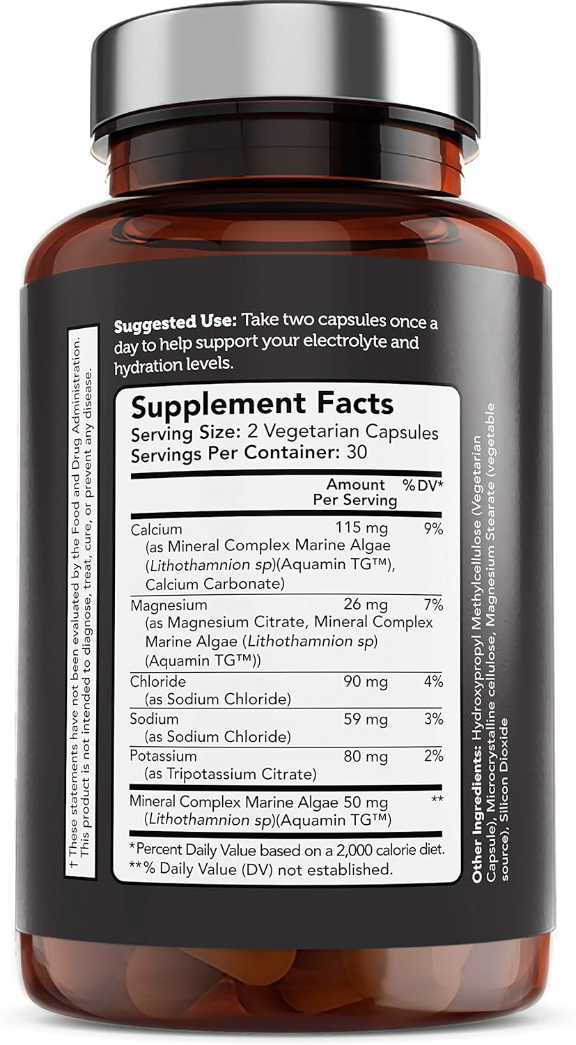 Vitamin Bounty Recover On Keto Electrolytes - Keto Supplements, Electrolytes Pills, Electrolyte Supplement, Keto Vitamins, Sugar Free Hydration, Boost Energy, GLP 1 Support- 60 Capsules