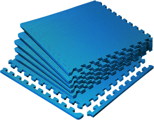 Hulkfit Puzzle Exercise Mat with EVA Foam Mat Interlocking Floor Tiles for Home Gym Mats Flooring for Garage Floor Padding for Kids Exercise Equipment Mats