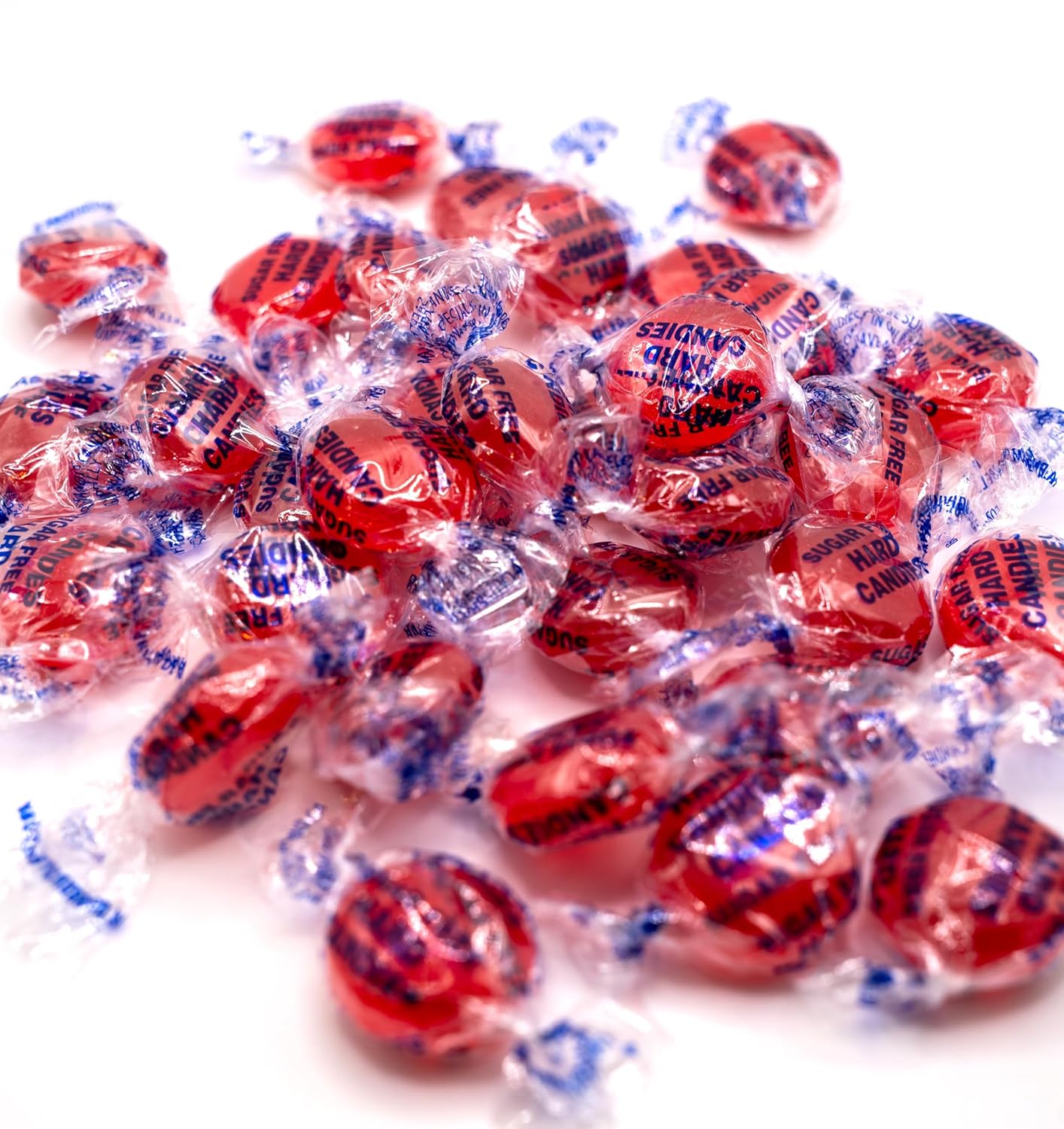 DM Sweets Sugar Free Cinnamon Candy Buttons - 1 lb of Individually Wrapped Hard Sucking Candy, Red