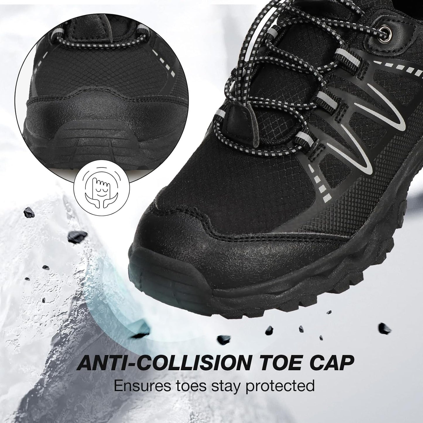 UOVO Boys Girls Hiking Shoes Kids Waterproof Running Trail Fashion Sneakers Breathable Lightweight Non-Slip Outdoor Walking Sports Shoe(Little/Big Kids)