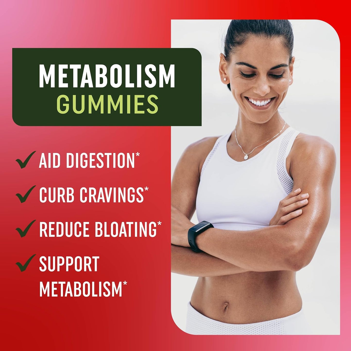 Metabolism Gummies with Apple Cider Vinegar | Energy, Digestion & Lean Body Mass Support | Apple Cider Vinegar Gummies with The Mother, B12 & Folate | Metabolism Support for Women & Men | 60 Ct.