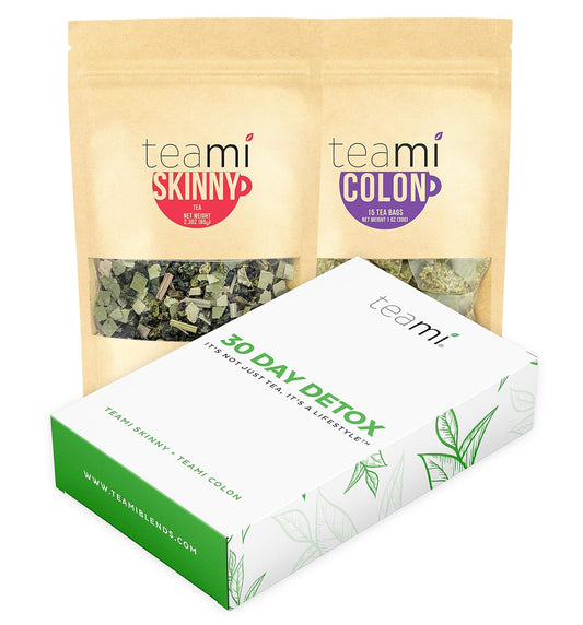 Teami® 30-Day Detox Tea Pack: All-Natural Teatox Kit with Teami Skinny & Colon Cleanse Loose Leaf Herbal Teas Lemon & Original