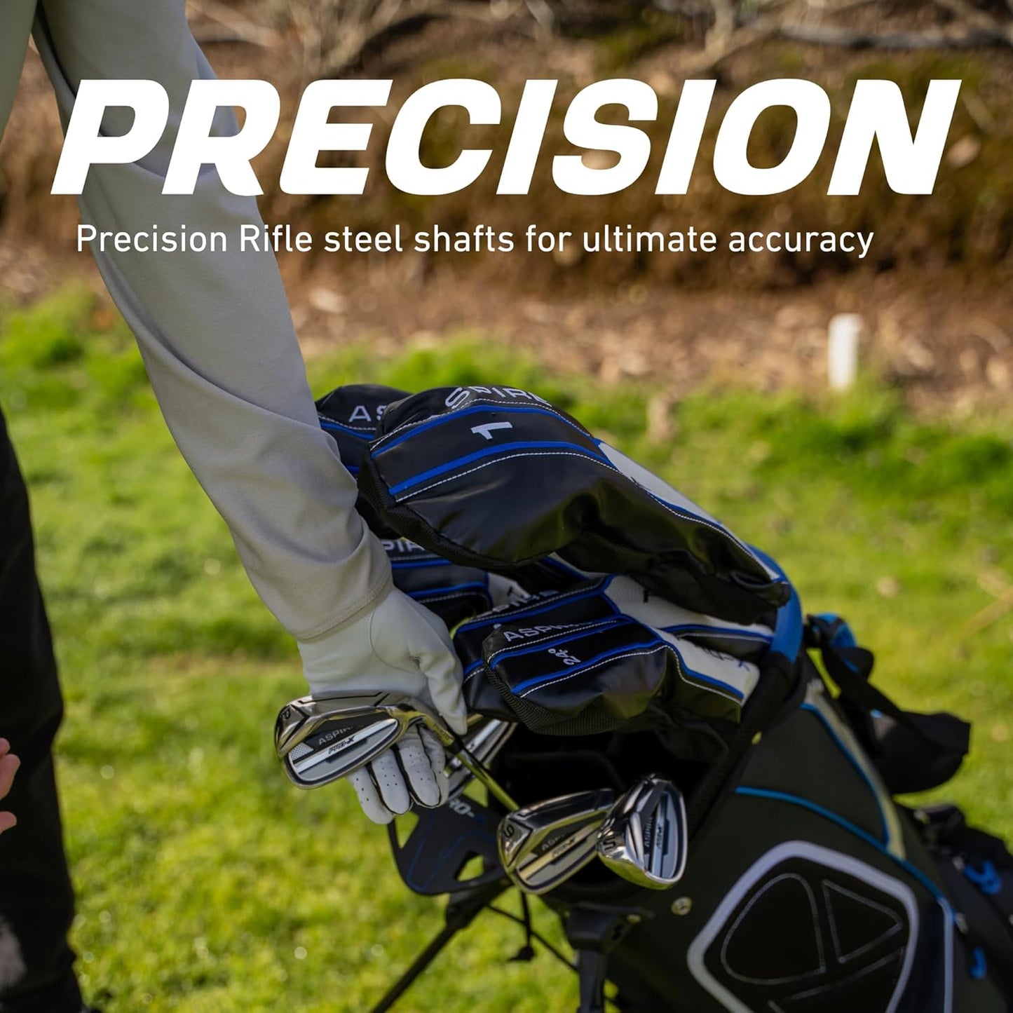 19 Piece Men's Complete Golf Club Package Set with Titanium Driver, #3 Fairway Wood, 3-4-5 Hybrids, 6-SW Irons, Putter, Stand Bag, 5 H/C's - Choose Options!