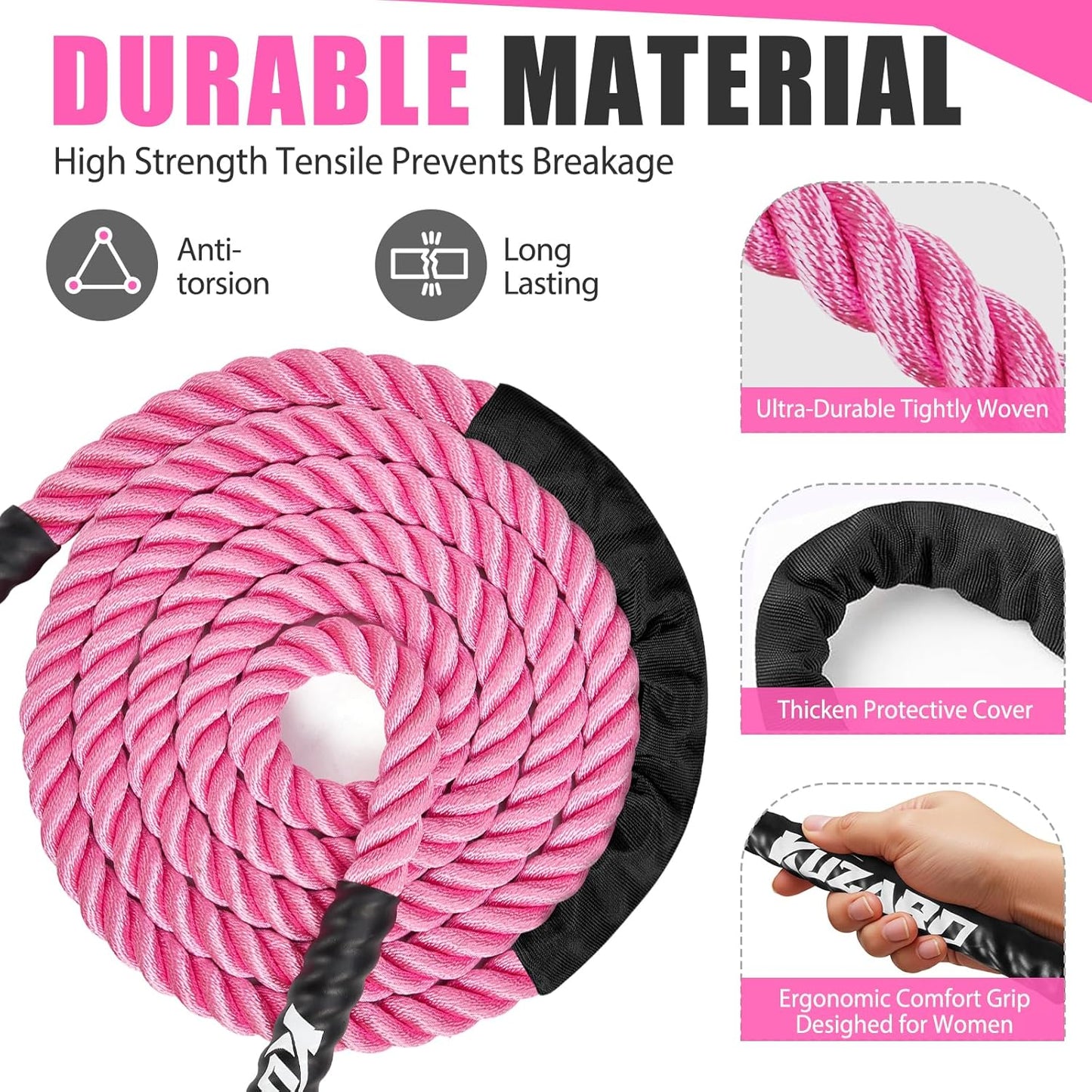 Jump Rope, Weighted Jump Rope for Women, Heavy Jump Ropes for Fitness, Home Gym Exercise Equipment, Adult Skipping Rope for Improve Strength, Weight Loss, Boxing Training,Total Body Workout Equipment