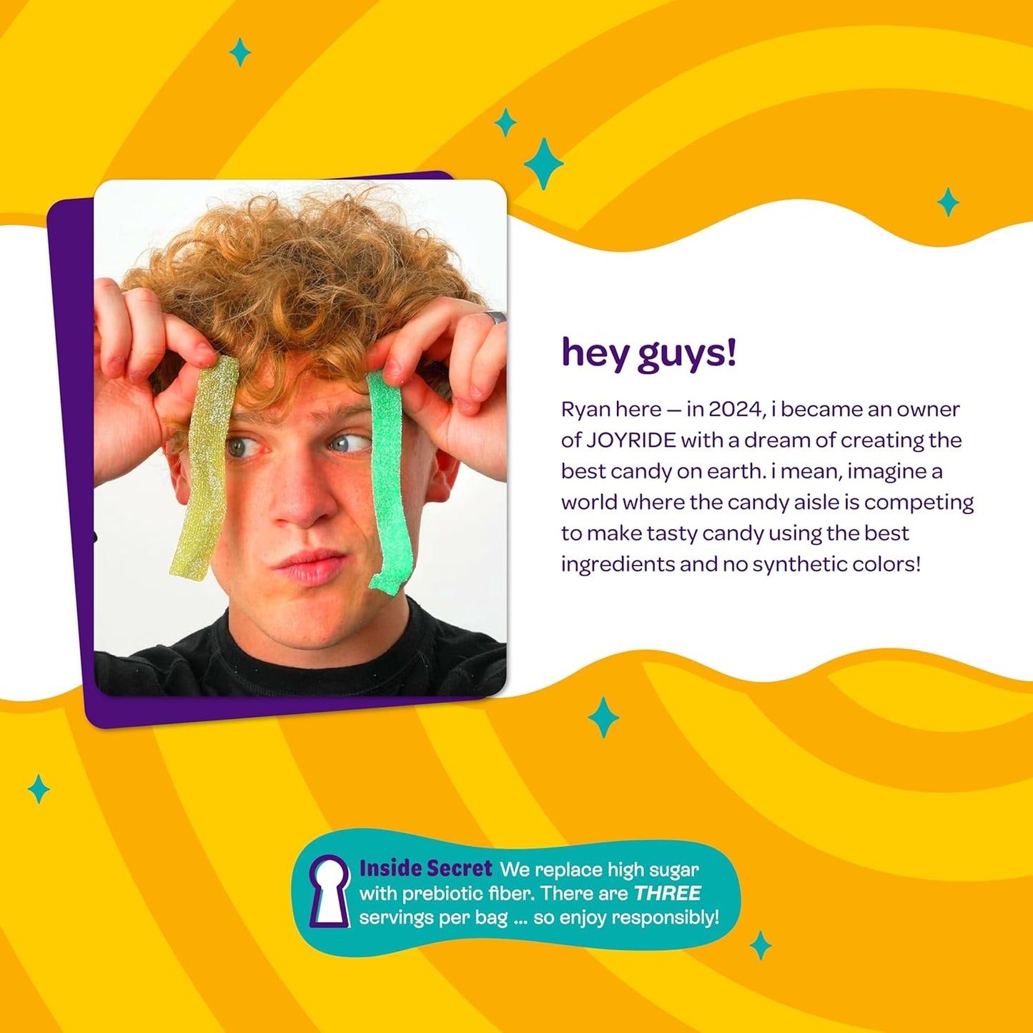 JOYRIDE Gummy Busters - 3.5 oz 6-Pack Bundle with 2.5oz Glacial Peppermint Gum, Low Sugar, Low Calorie Snacks, Dye Free Candy (7 Items)