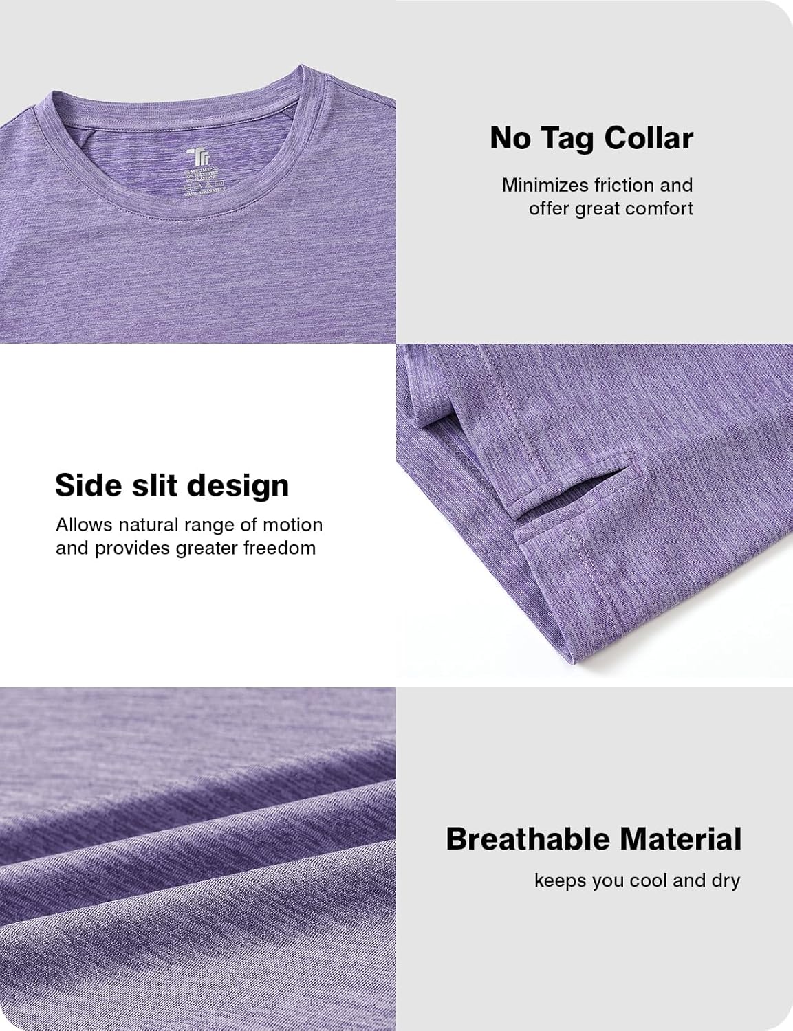 BGOWATU Men's Quick Dry Workout Athletic Shirts Lightweight Tennis Shirts for Men Running Gym Tops