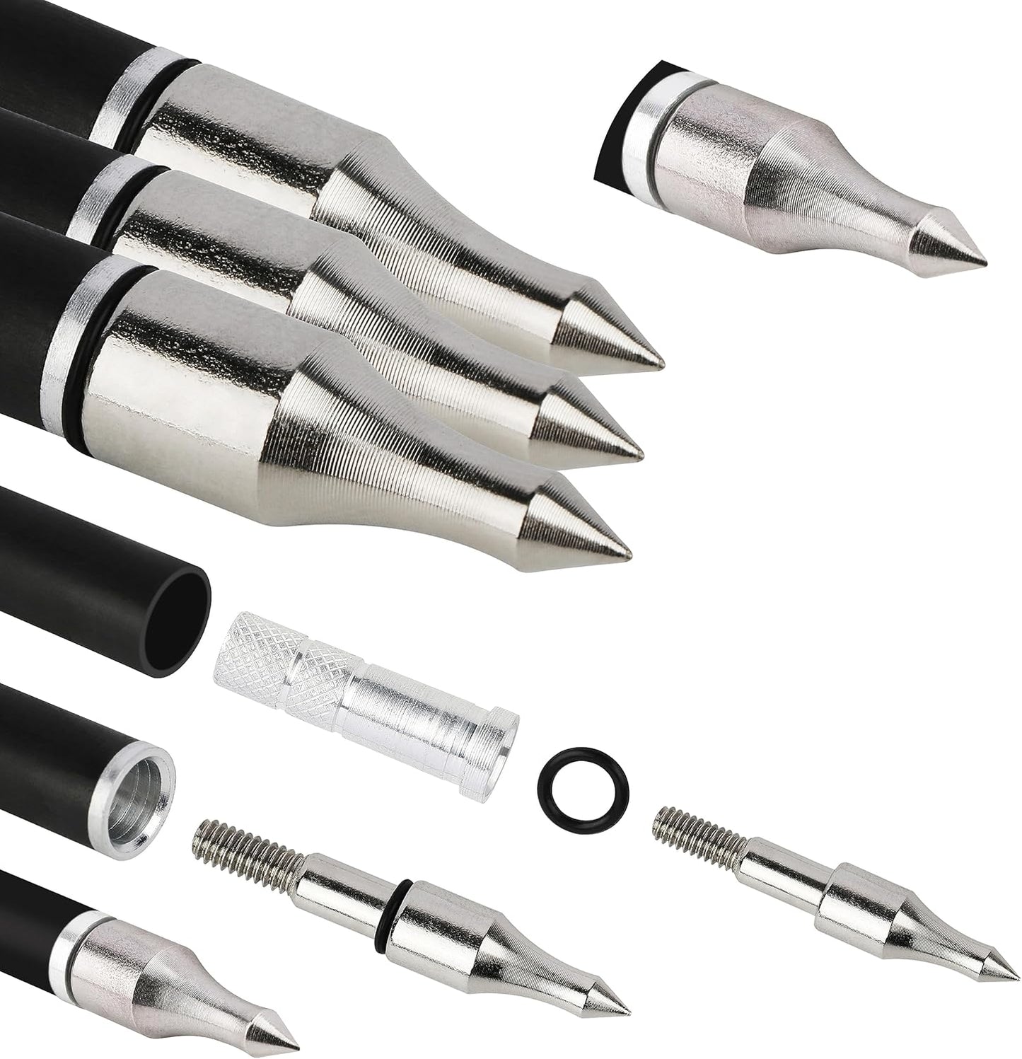 ZSHJGJR 30 Inch Archery Carbon Arrows Hunting Arrows with 4” Turkey Feather Target Practice Arrows Spine 500 for Compound & Recurve &Traditional Bow 6/12pcs