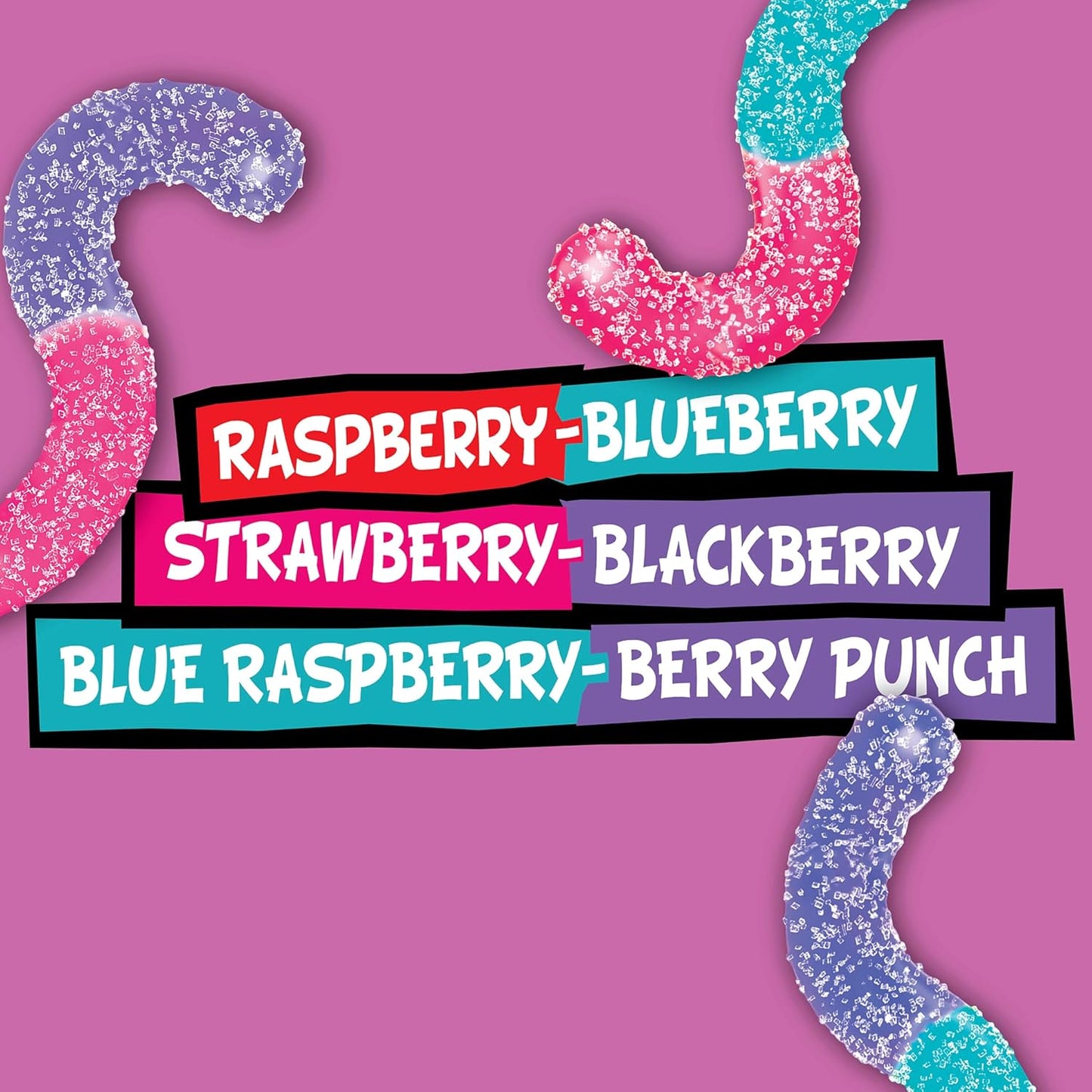 Trolli Sour Brite Crawlers, Candy, Very Berry, Sweet and Sour, Gummy Worms, 7.2 oz