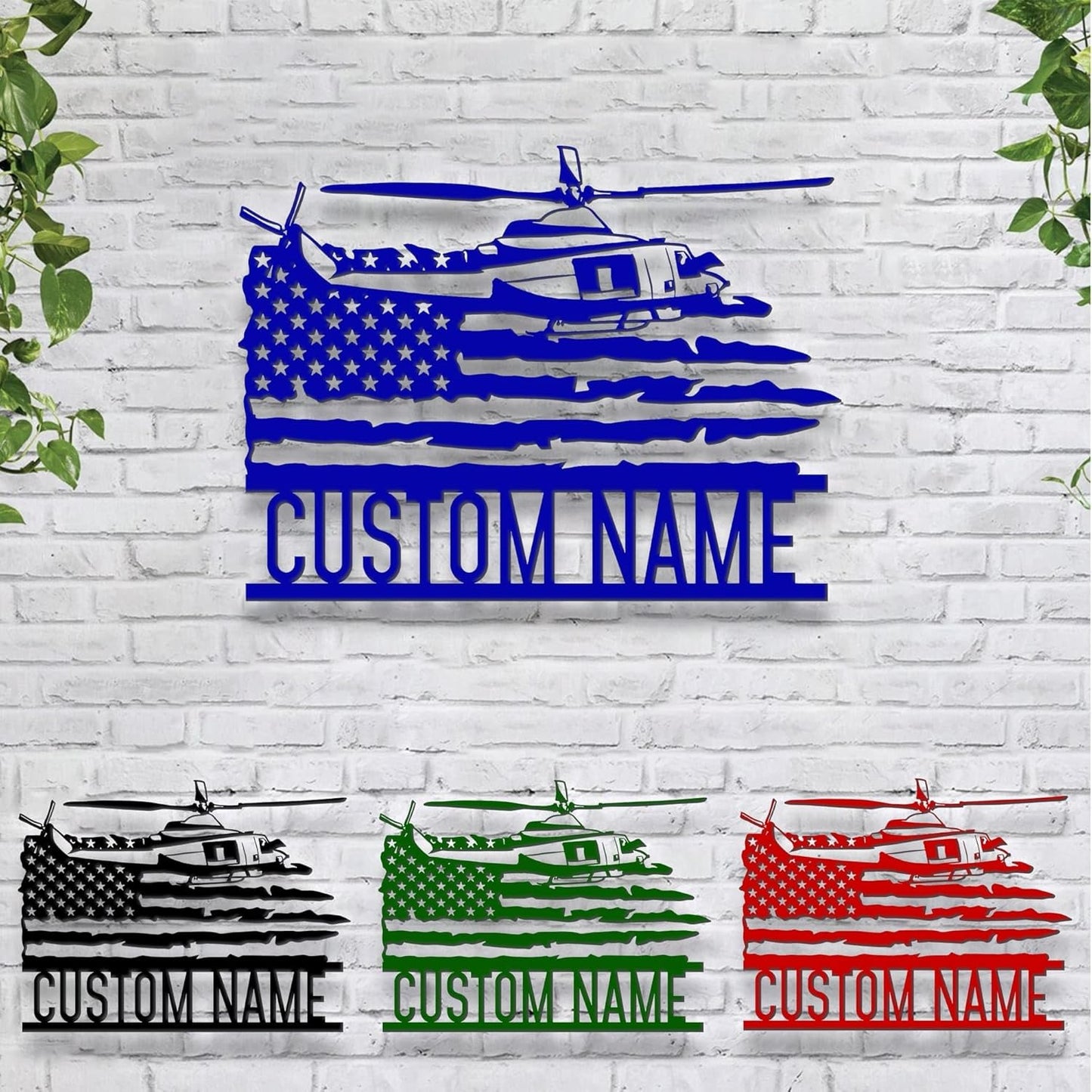 Personalized US Army Helicopter Metal Sign With LED Lights, Custom Helicopter Metal Sign, Hobbie Gifts, Helicopter Sign, Wall Hanging Home Decor Birthday Xmas Gift