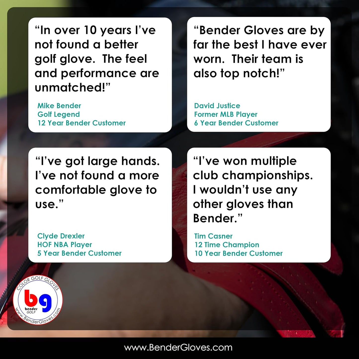 BG Bender - Mens Golf Glove, Durable Mesh Golf Gloves, Unique Golf Gloves