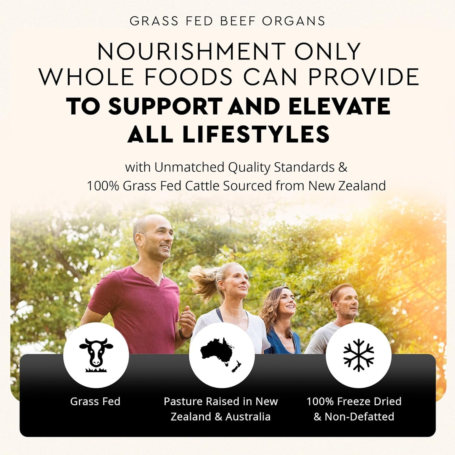 Ancestral Supplements Grass Fed Beef Organ Supplement, Supports Whole Body Wellness with Proprietary Blend of Liver, Heart, Kidney, Pancreas, Spleen, Freeze-Dried Beef, Non-GMO, 180 Capsules