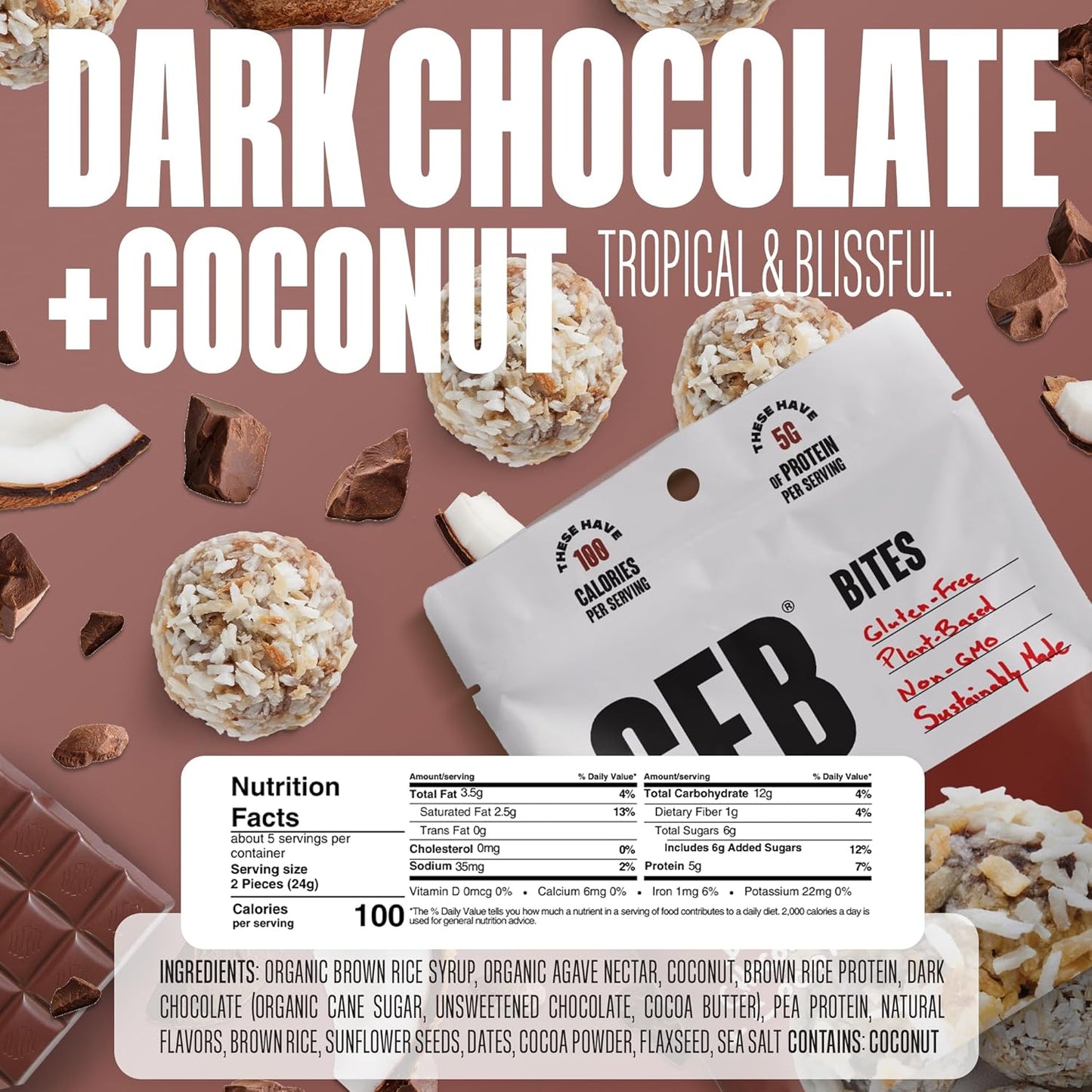 The GFB Variety Pack Protein Bites - Gluten Free, Plant Based, Non GMO, Sustainably Made – Ridiculously Tasty, Healthy, Vegan, Protein Energy Balls, 4 oz (4 Count)